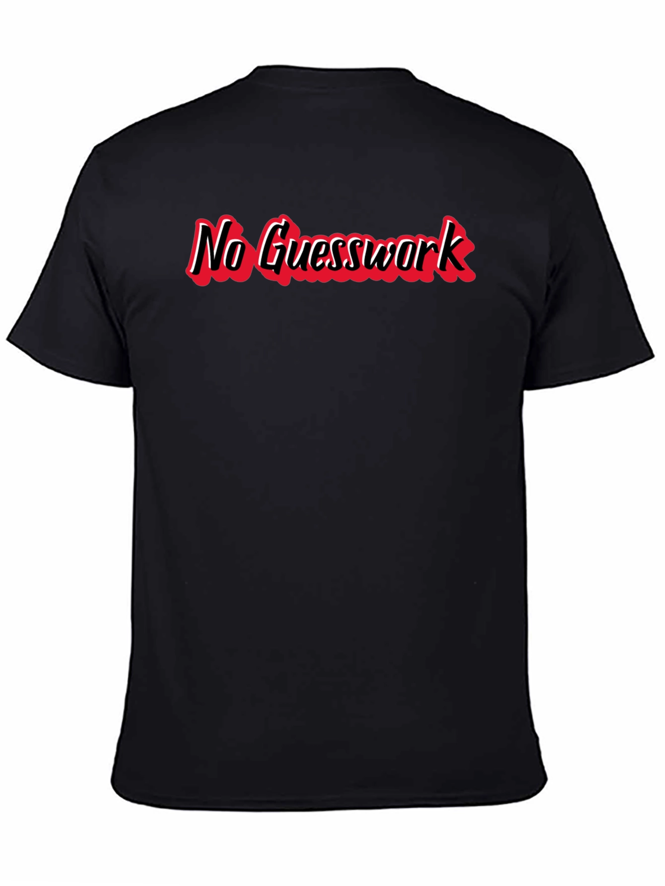 No Guesswork Black Graphic Tee
