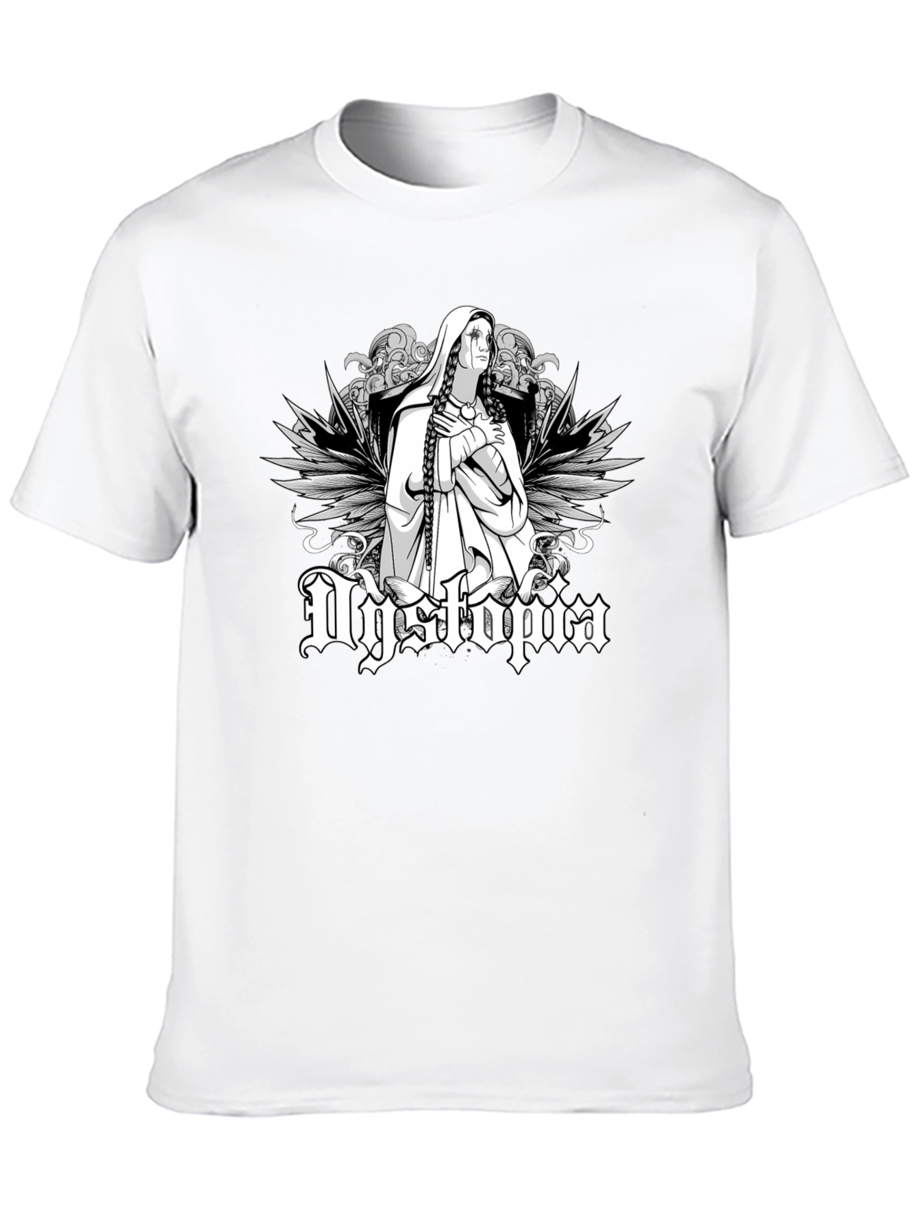 Dystopia Graphic Print Black T-Shirt for Men