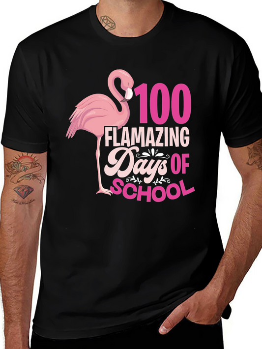 100 Days of School Flamingo Tee