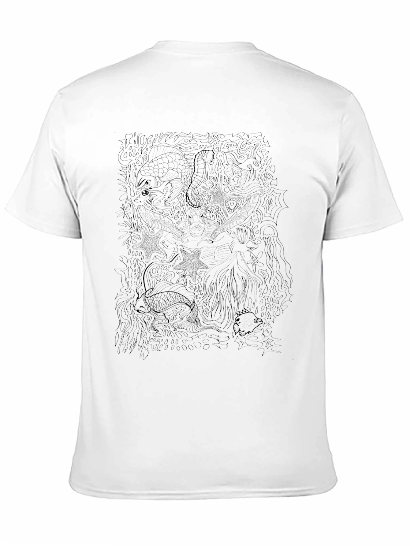Abstract Sea Life Graphic Tee