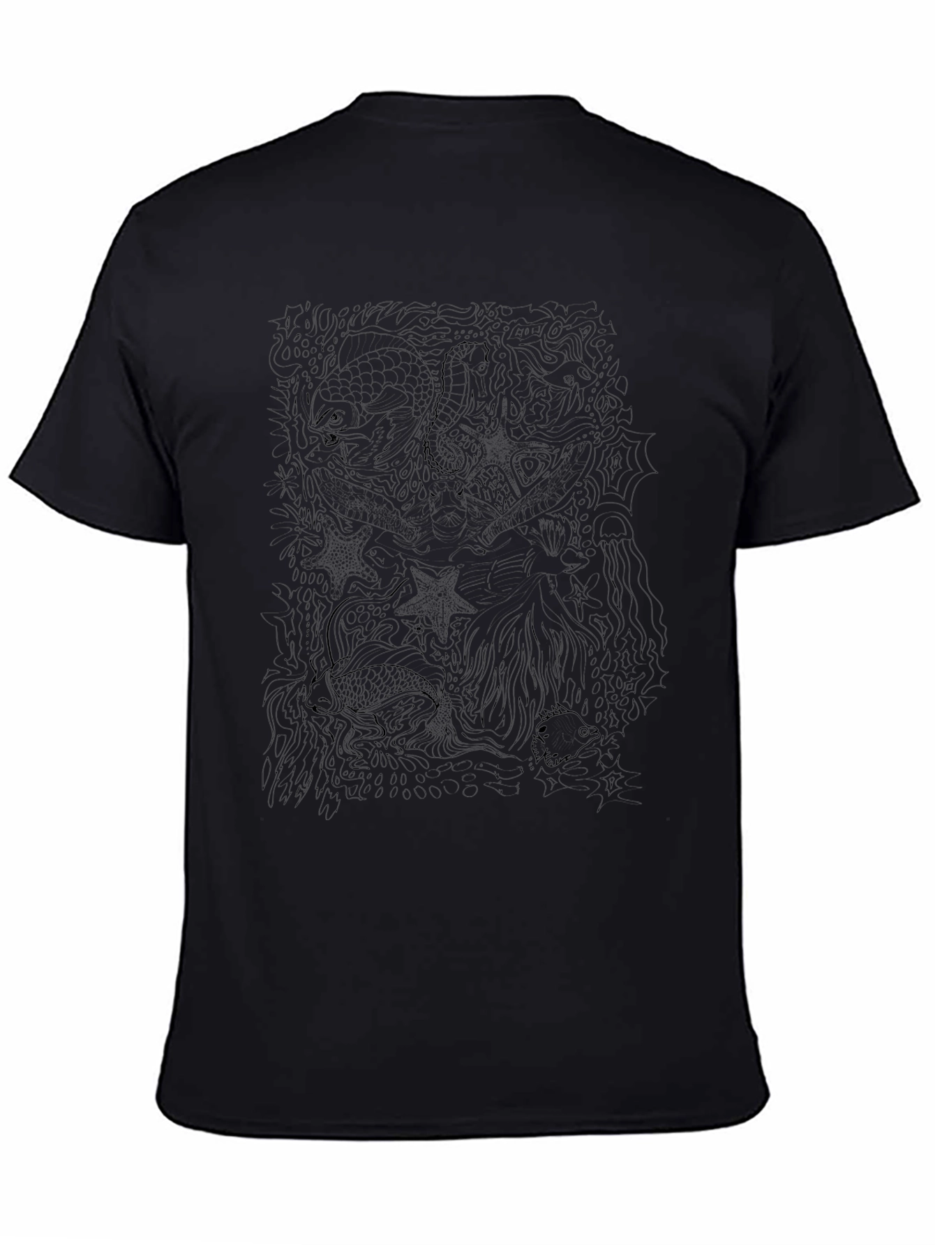 Abstract Sea Life Graphic Tee