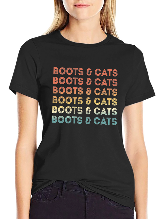 Boots & Cats Retro Graphic Tee - Unisex