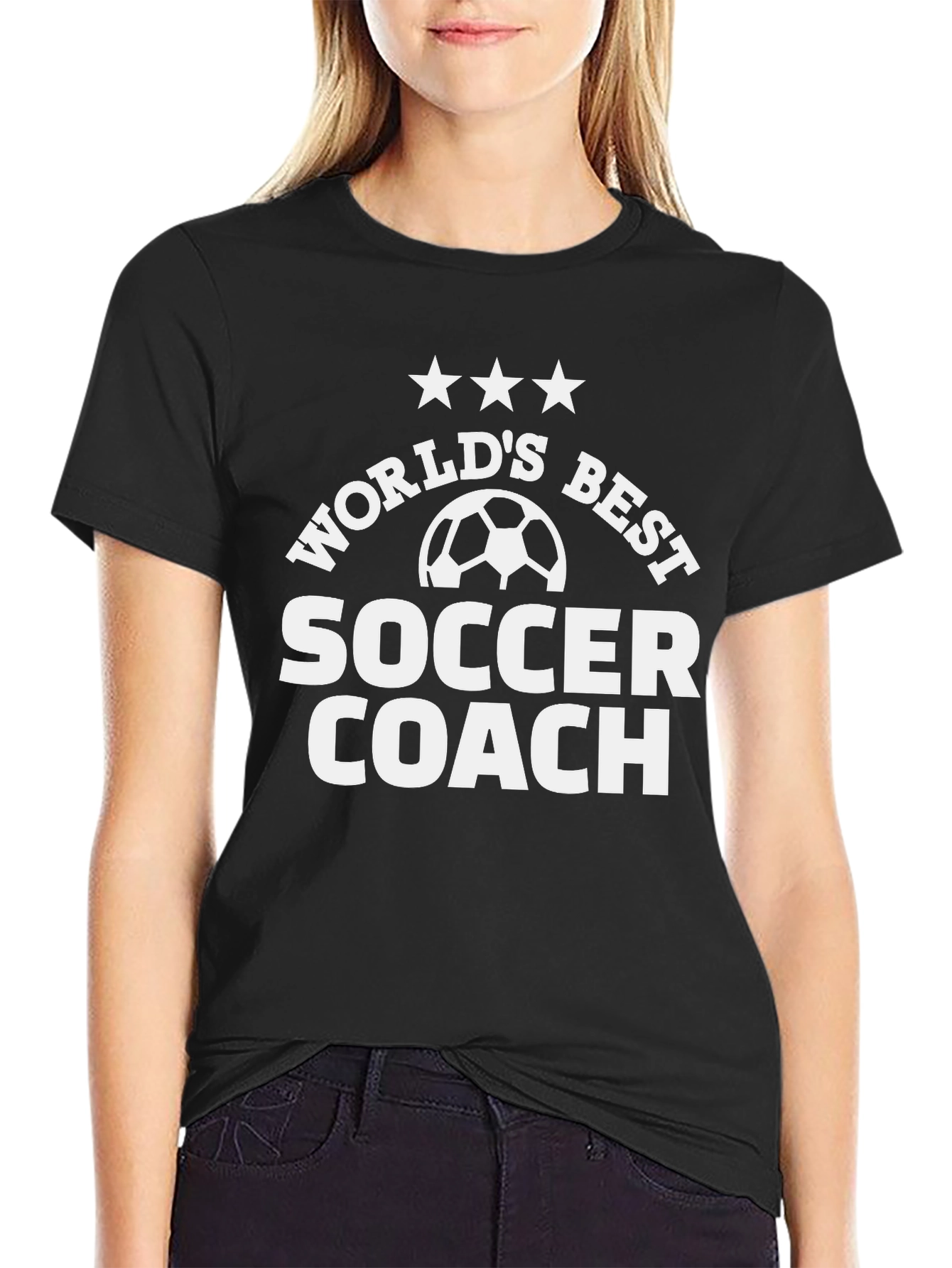 Worlds Best Soccer Coach Black T-Shirt