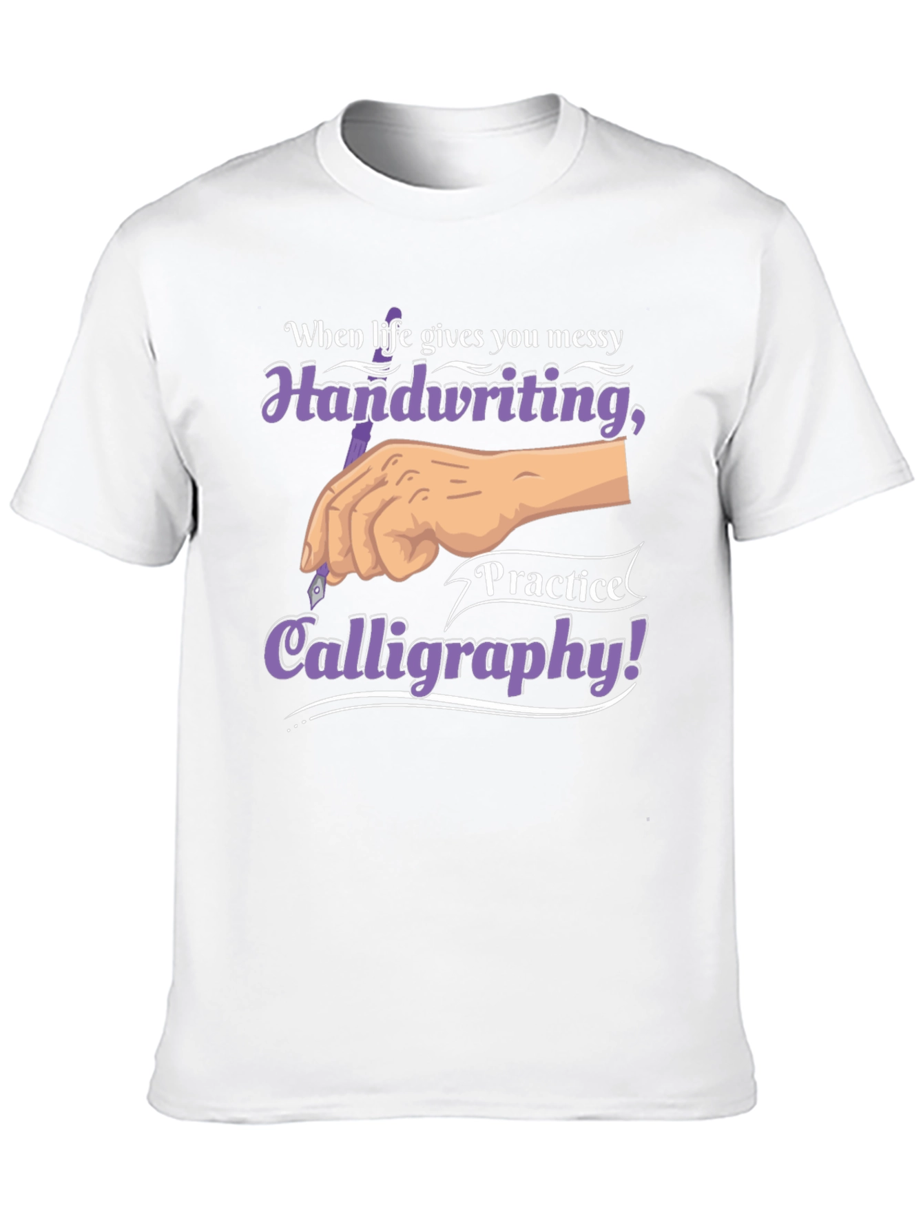 Calligraphy Practice T-Shirt Handwriting Art Tee
