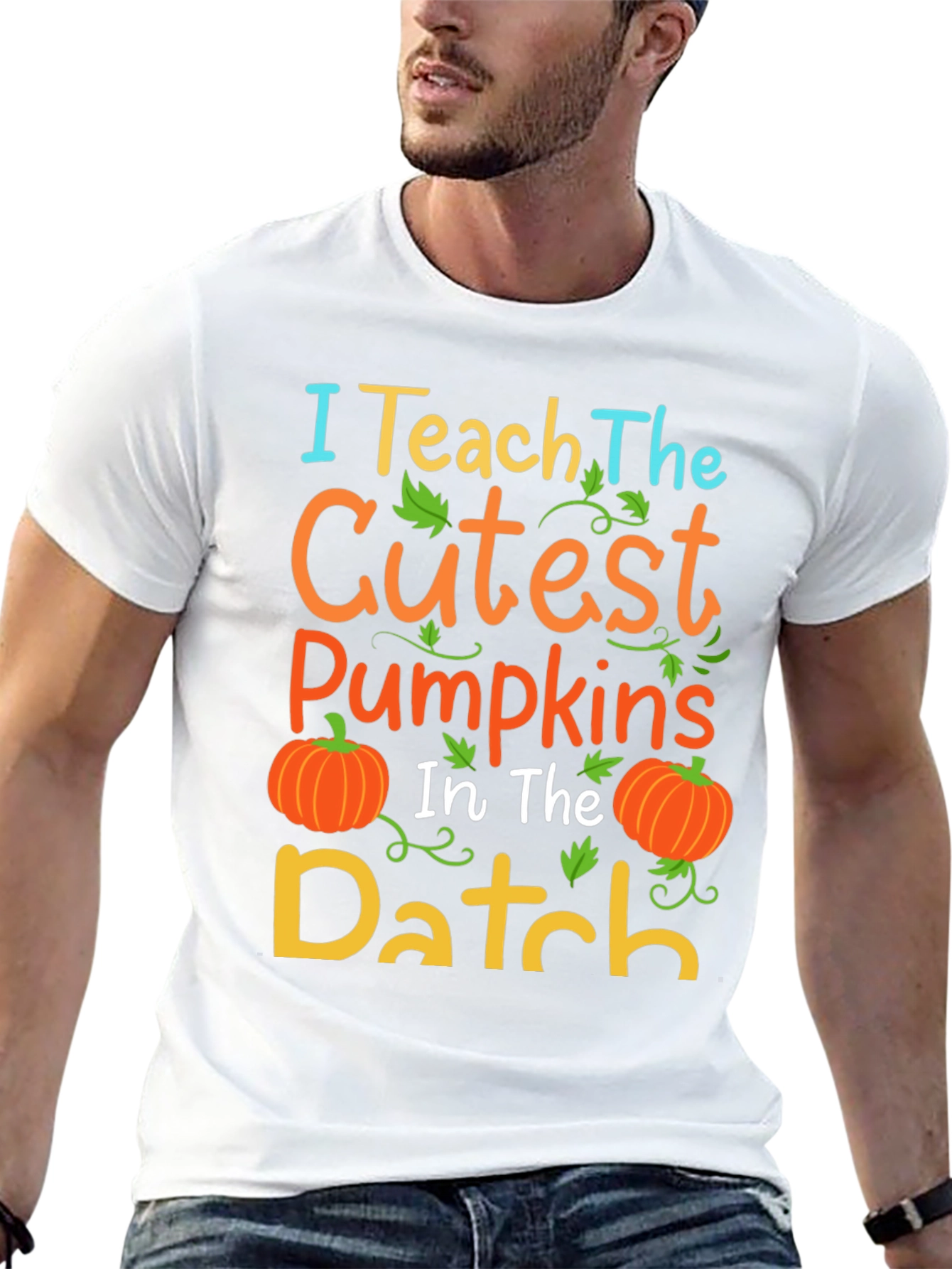 Cute Teacher Halloween Pumpkin Patch T-Shirt