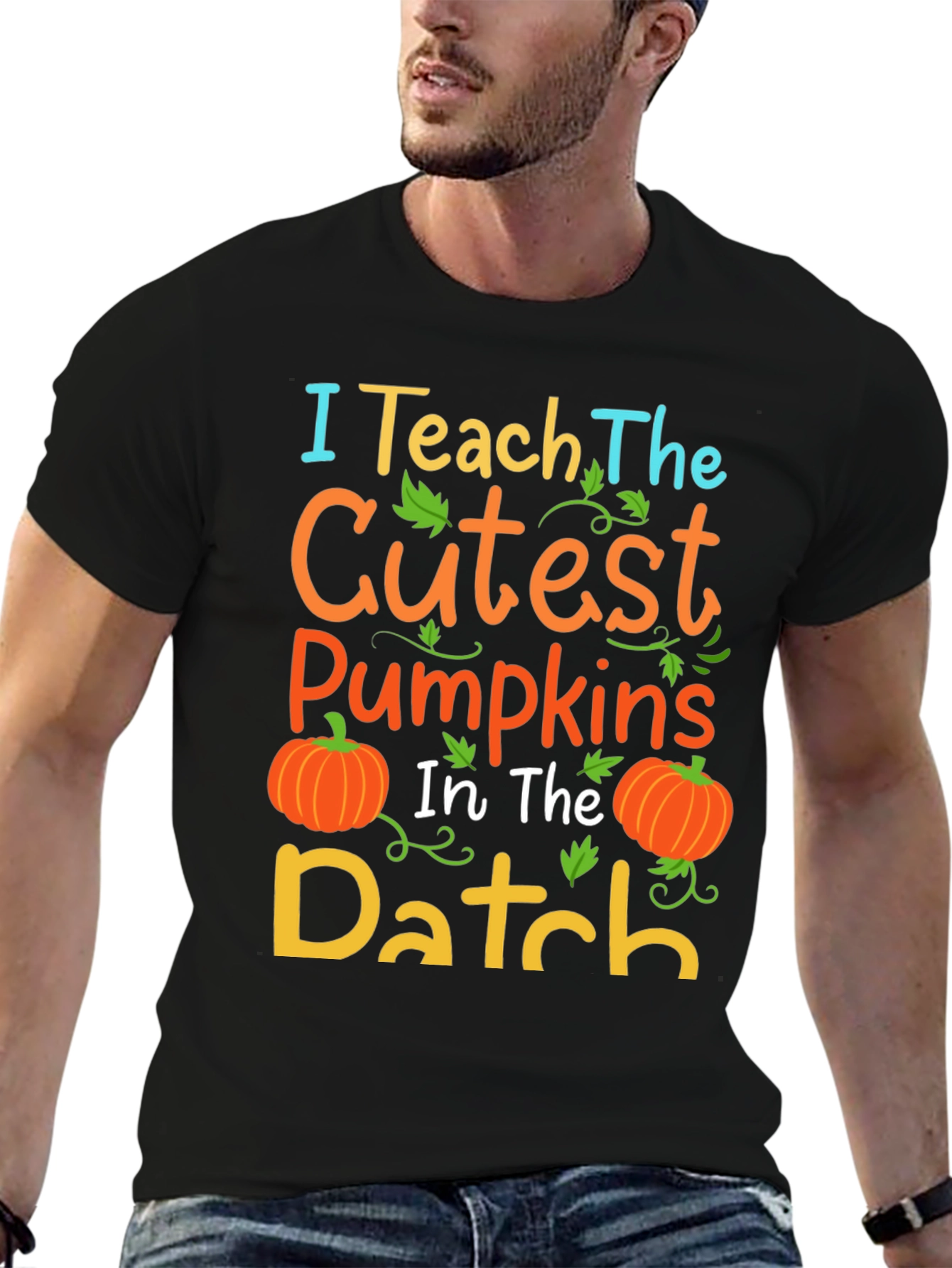 Cute Teacher Halloween Pumpkin Patch T-Shirt