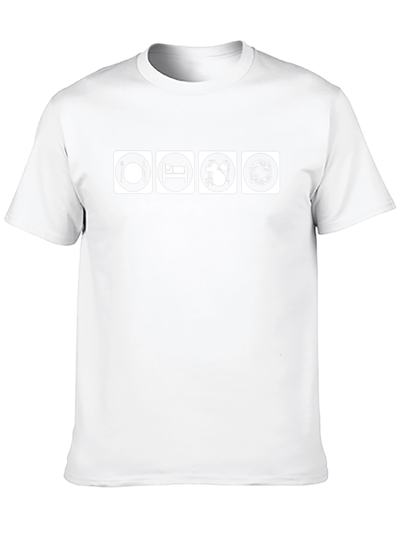 Eat Sleep Drum Repeat Black T-Shirt
