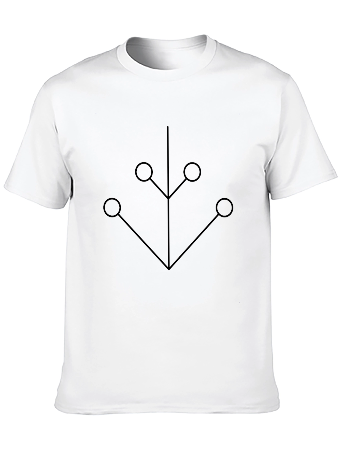 Abstract Branch Graphic Black T-Shirt