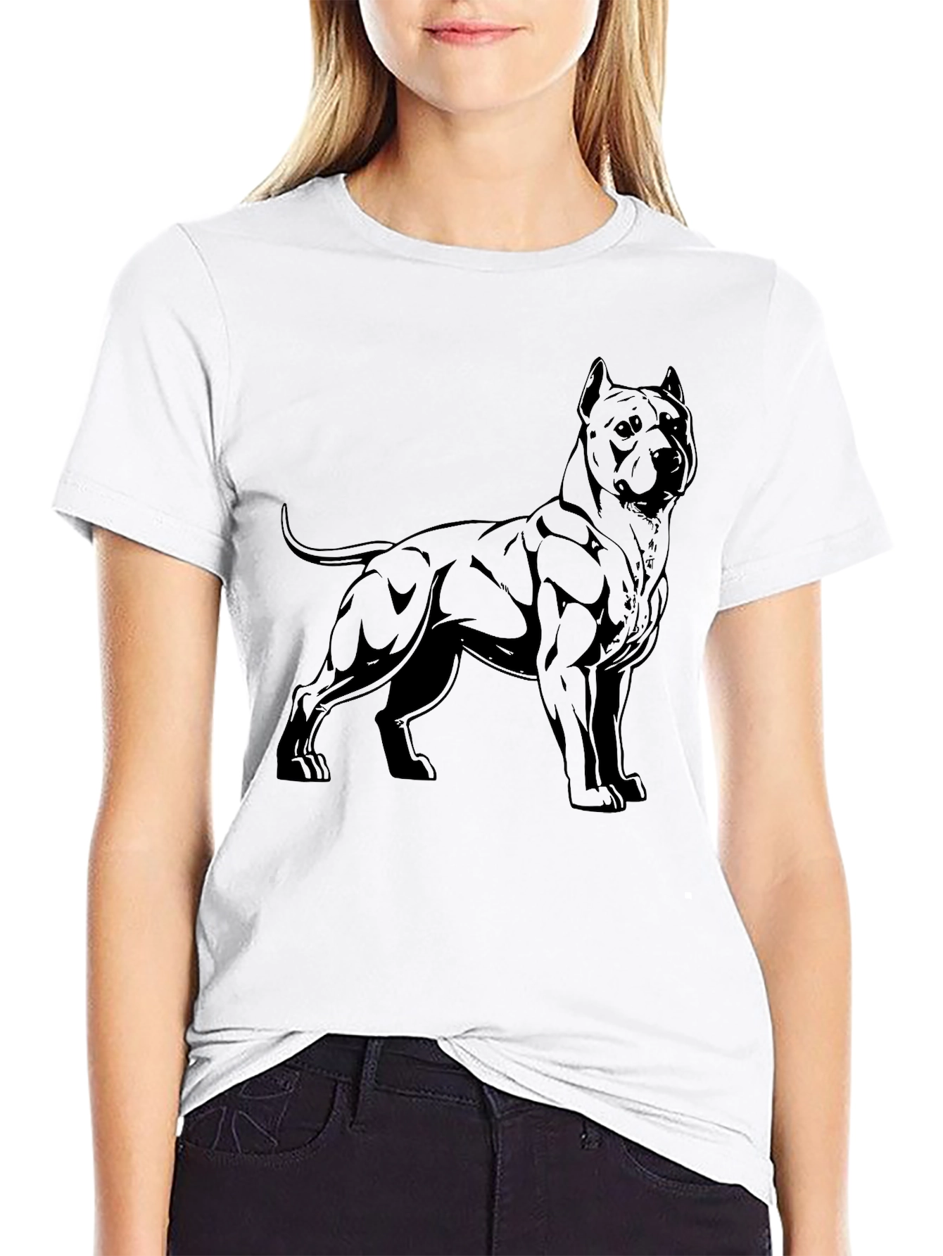 Black Pitbull Graphic Tee - Mens