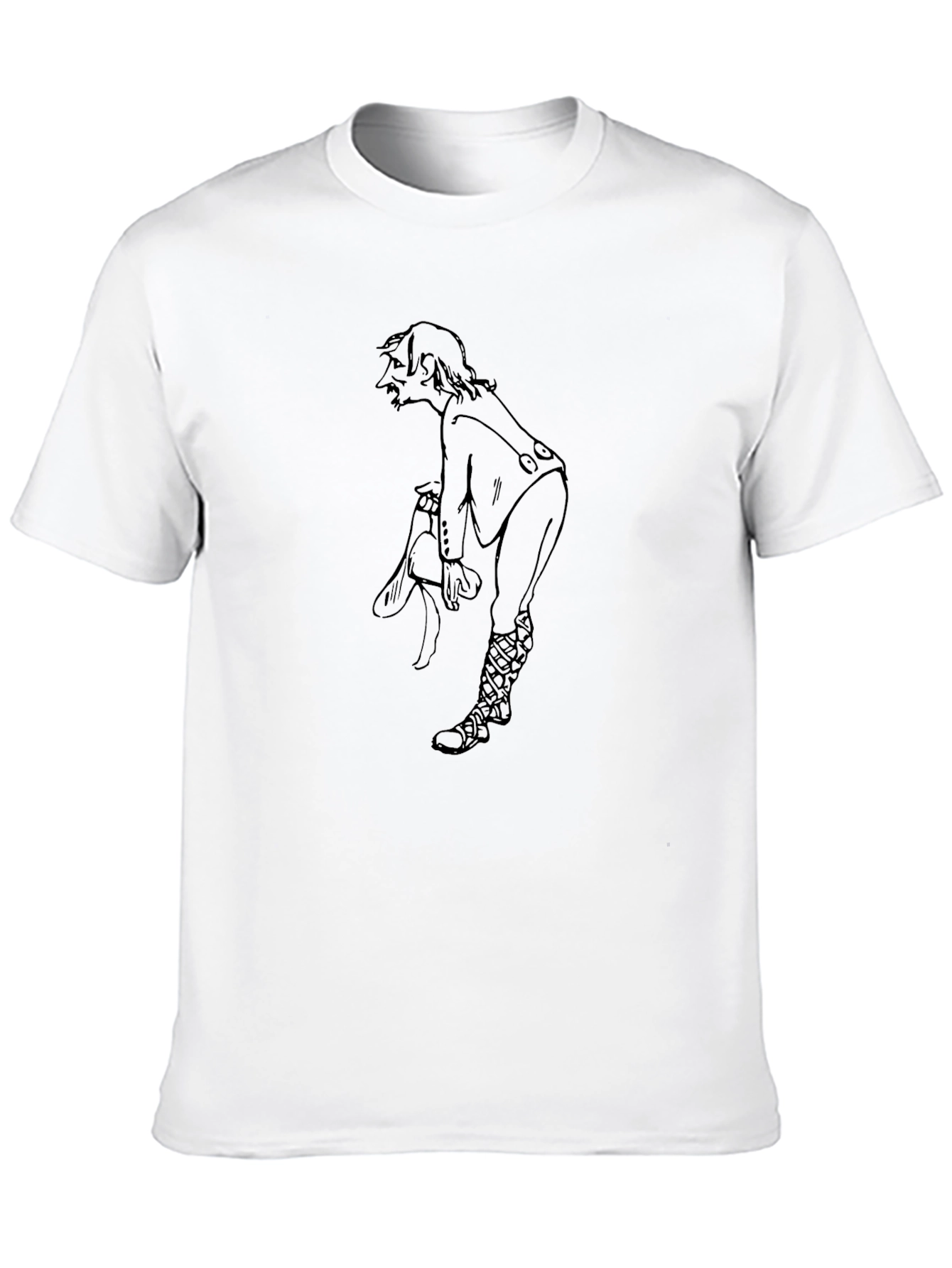 Black T-Shirt with Elf Graphic