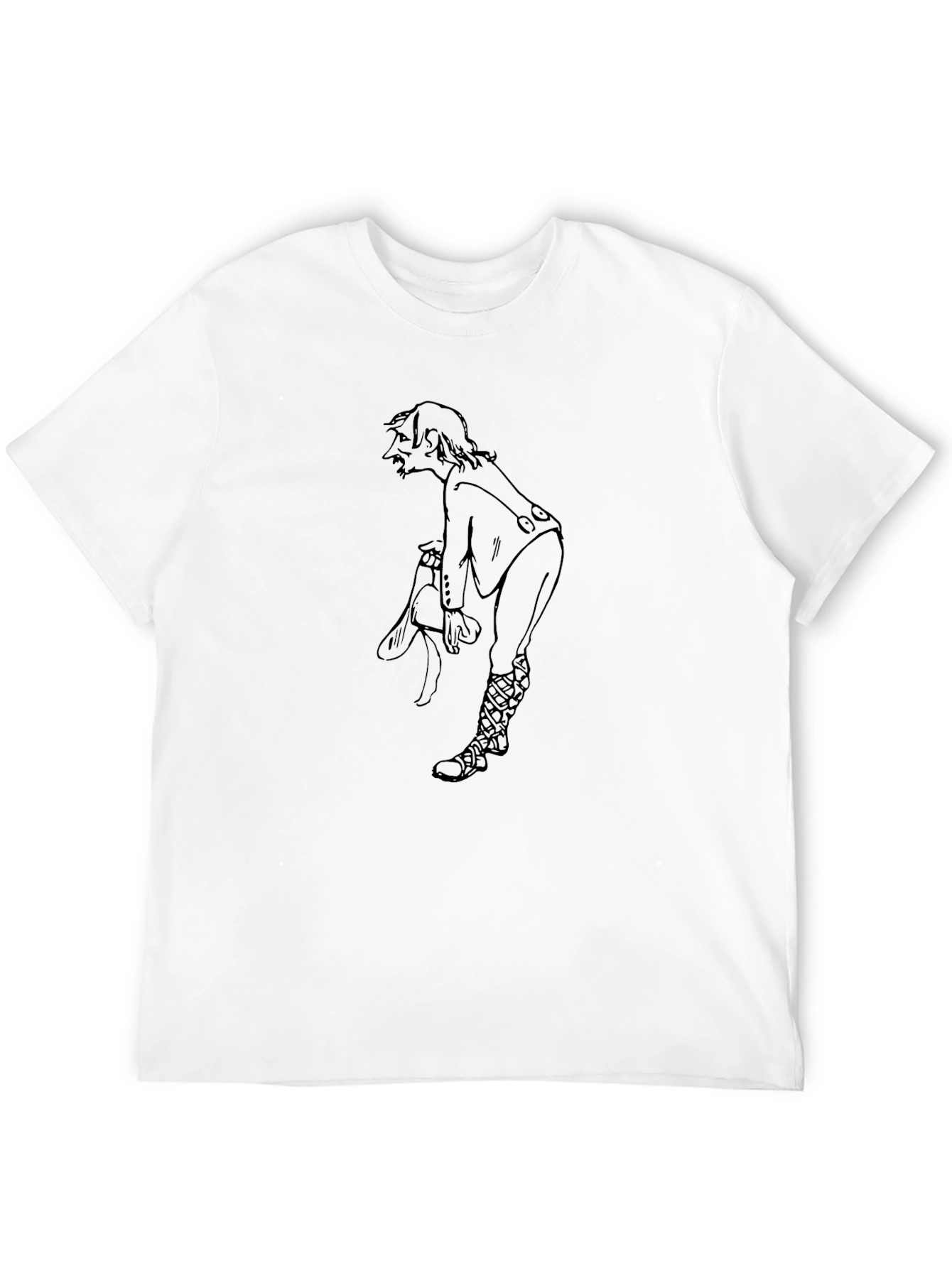 Black T-Shirt with Elf Graphic