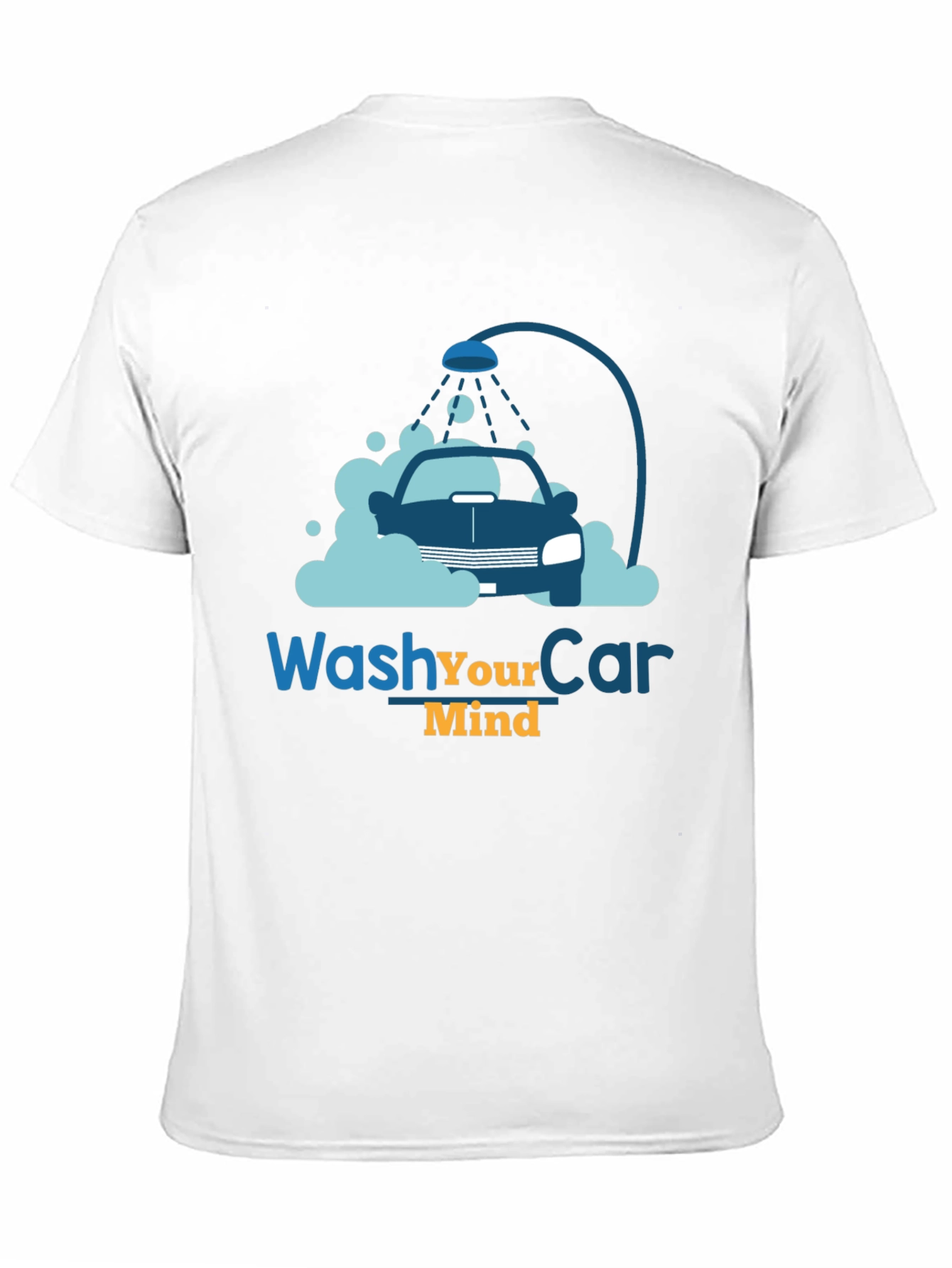 Wash Your Car Mind T-Shirt Black Cotton Tee
