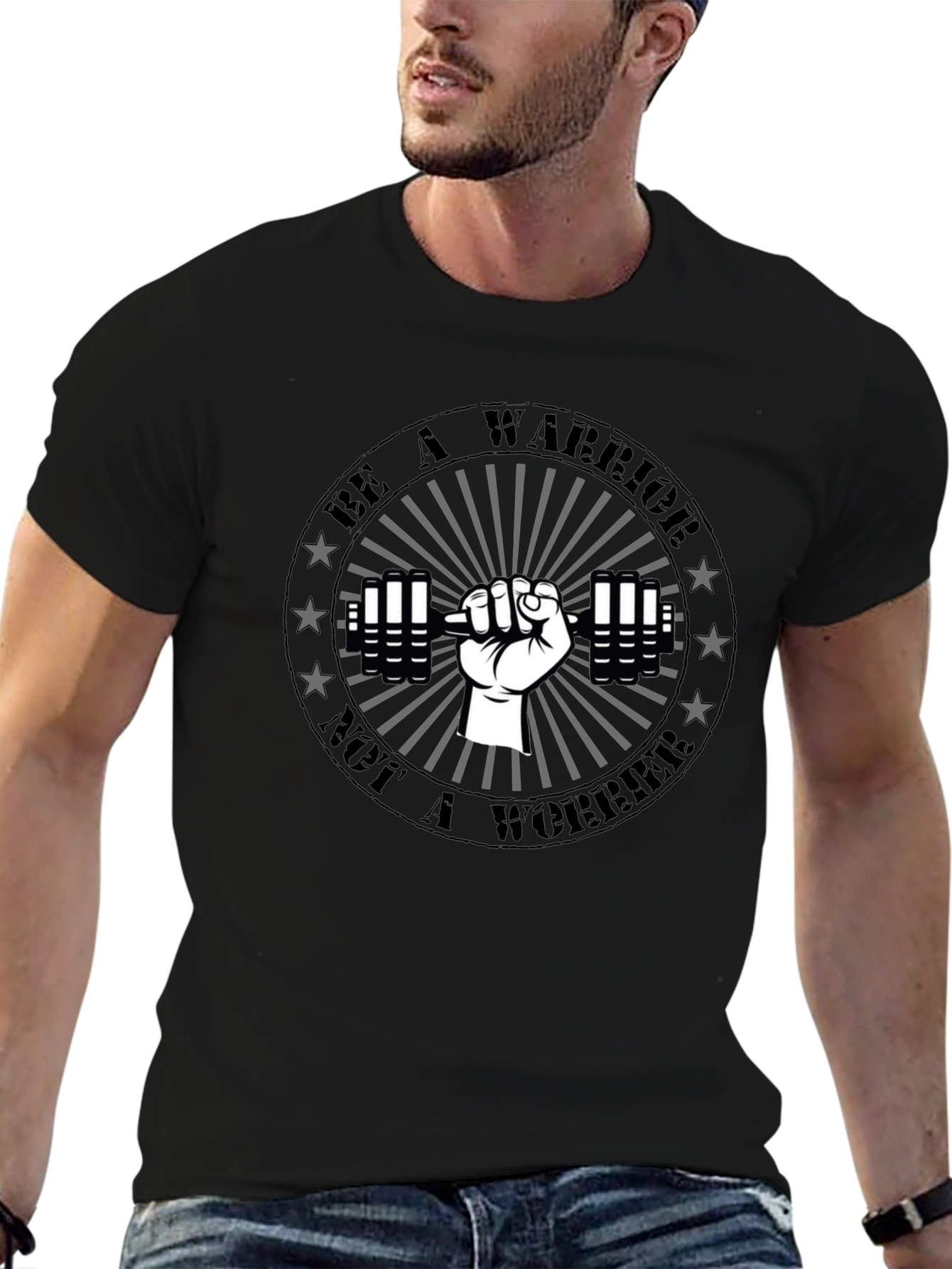 Be A Warrior Graphic T-Shirt - Black