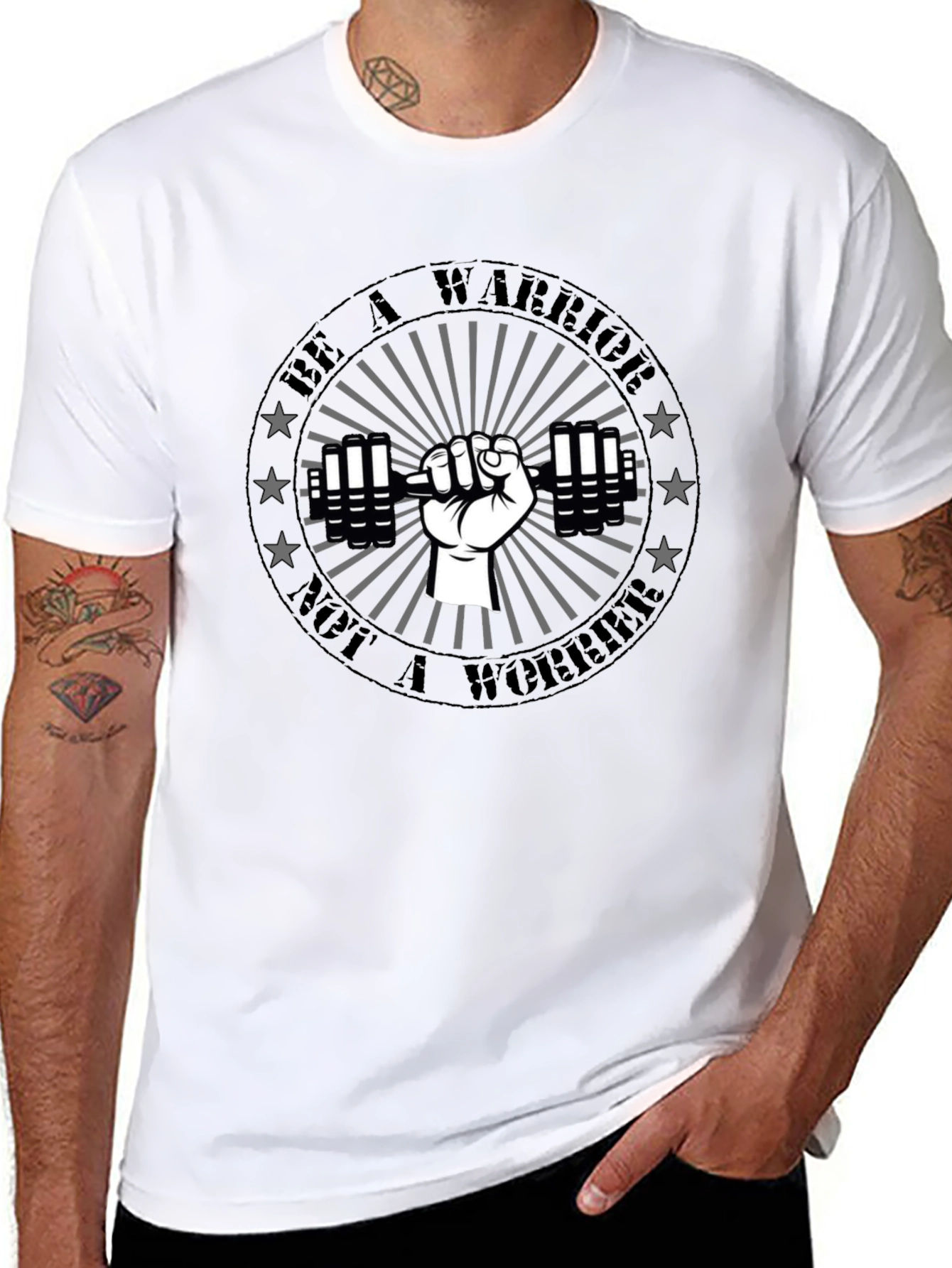 Be A Warrior Graphic T-Shirt - Black