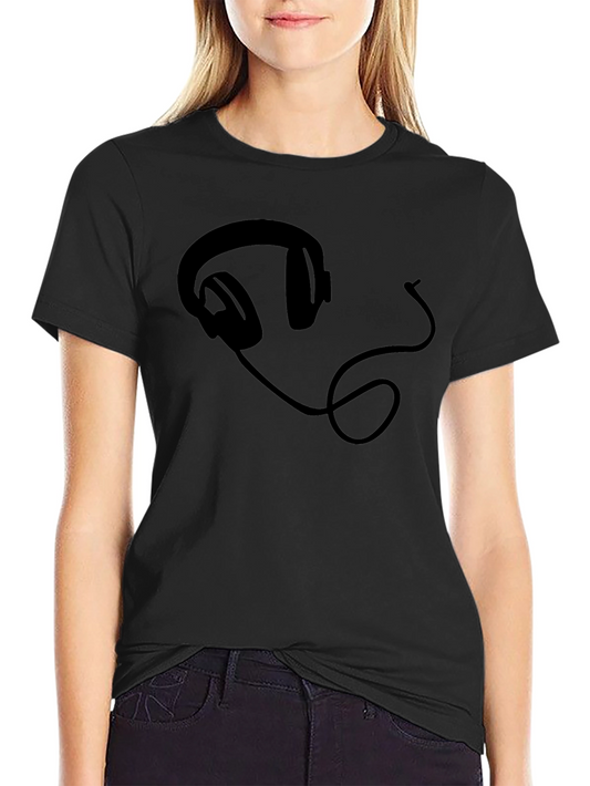 Headphone Graphic Tee - Black