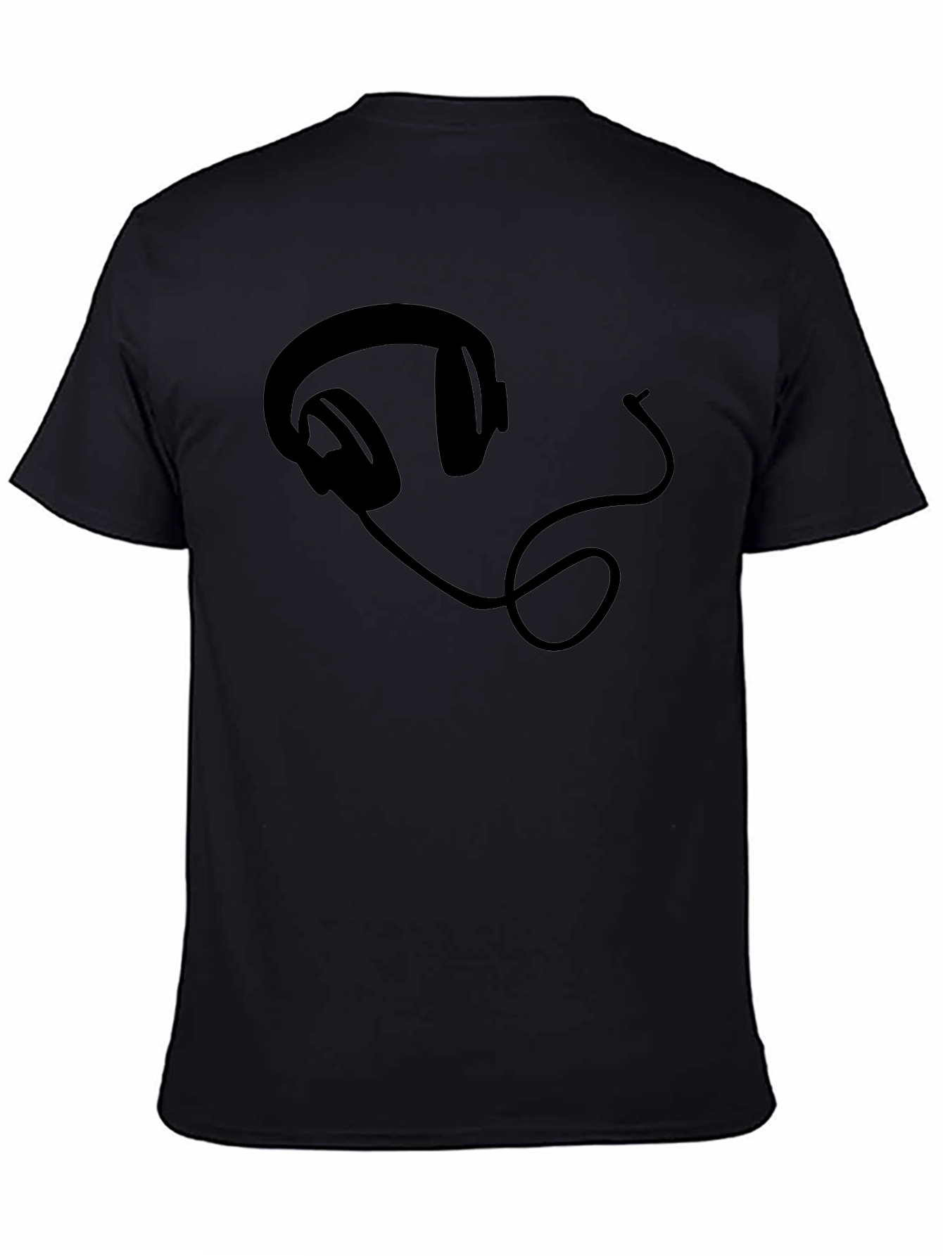 Headphone Graphic Tee - Black