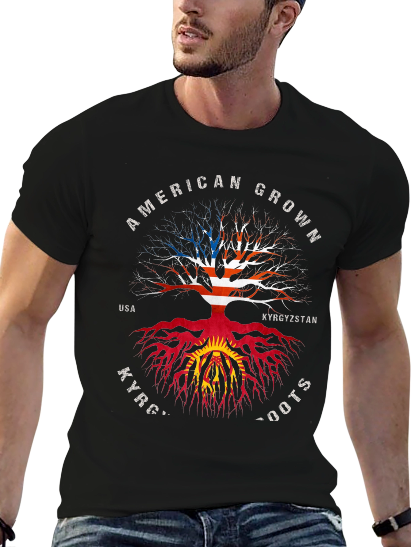 American Grown Kyrgyzstan Roots T-Shirt