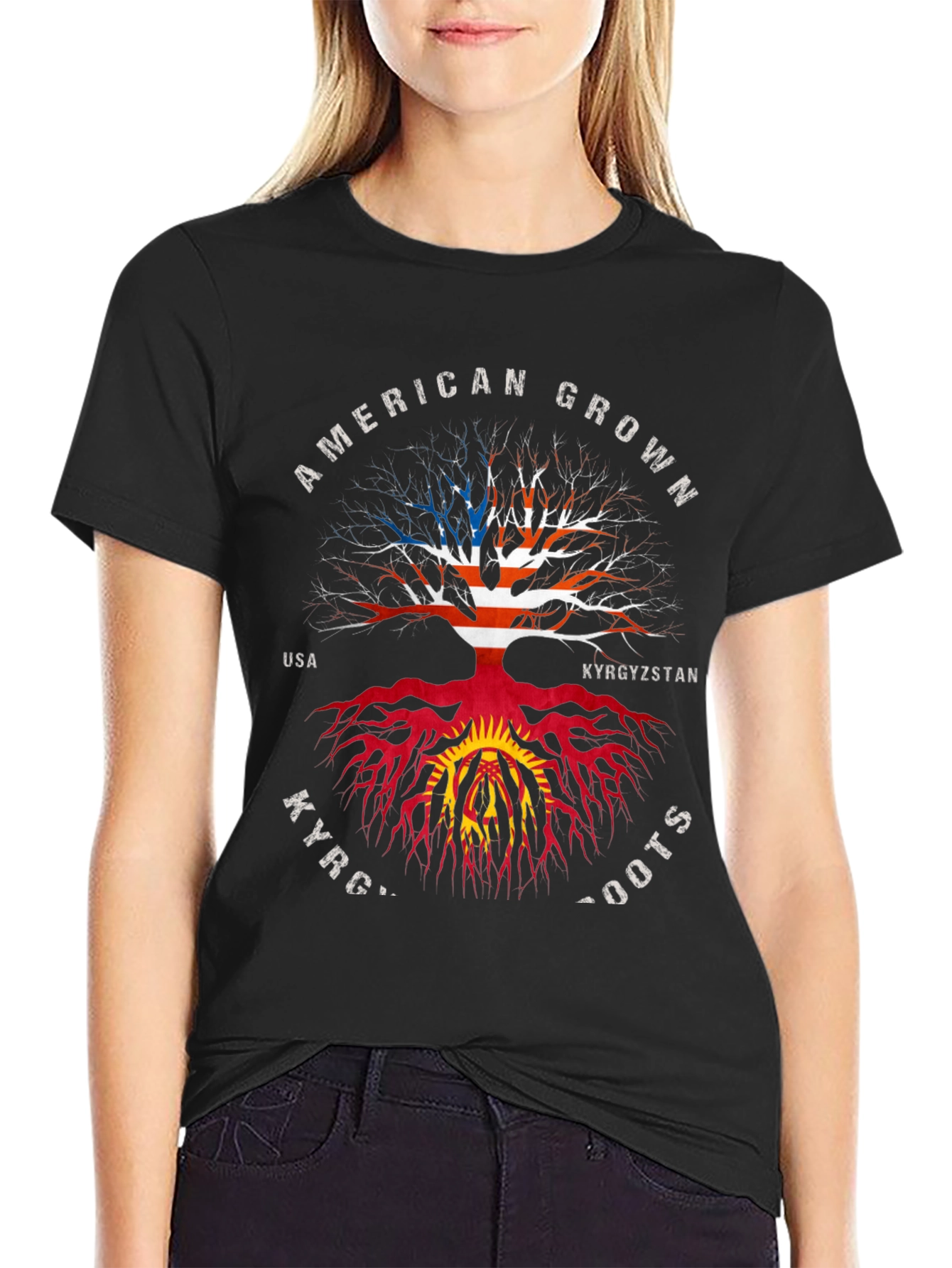 American Grown Kyrgyzstan Roots T-Shirt