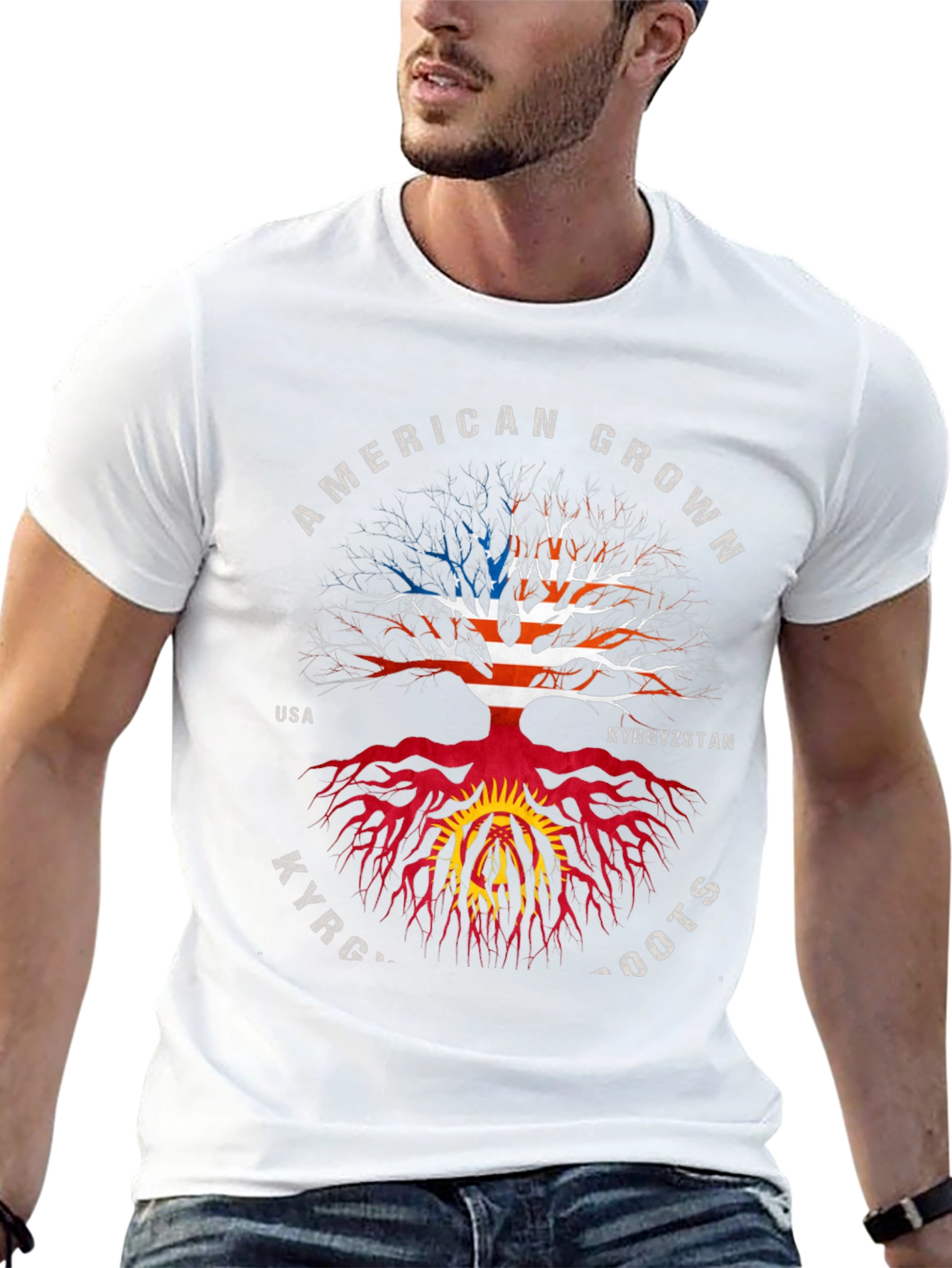 American Grown Kyrgyzstan Roots T-Shirt