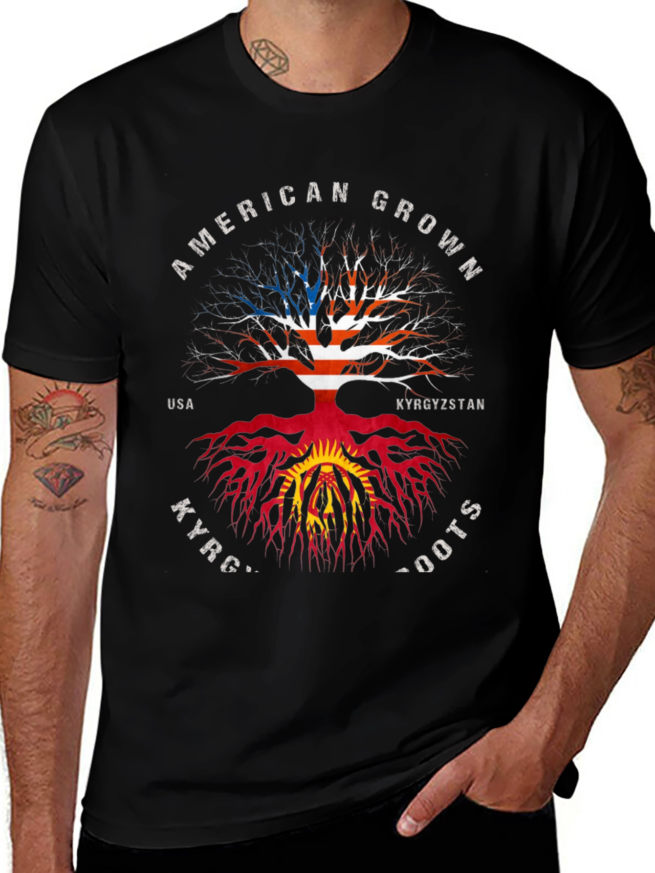 American Grown Kyrgyzstan Roots T-Shirt