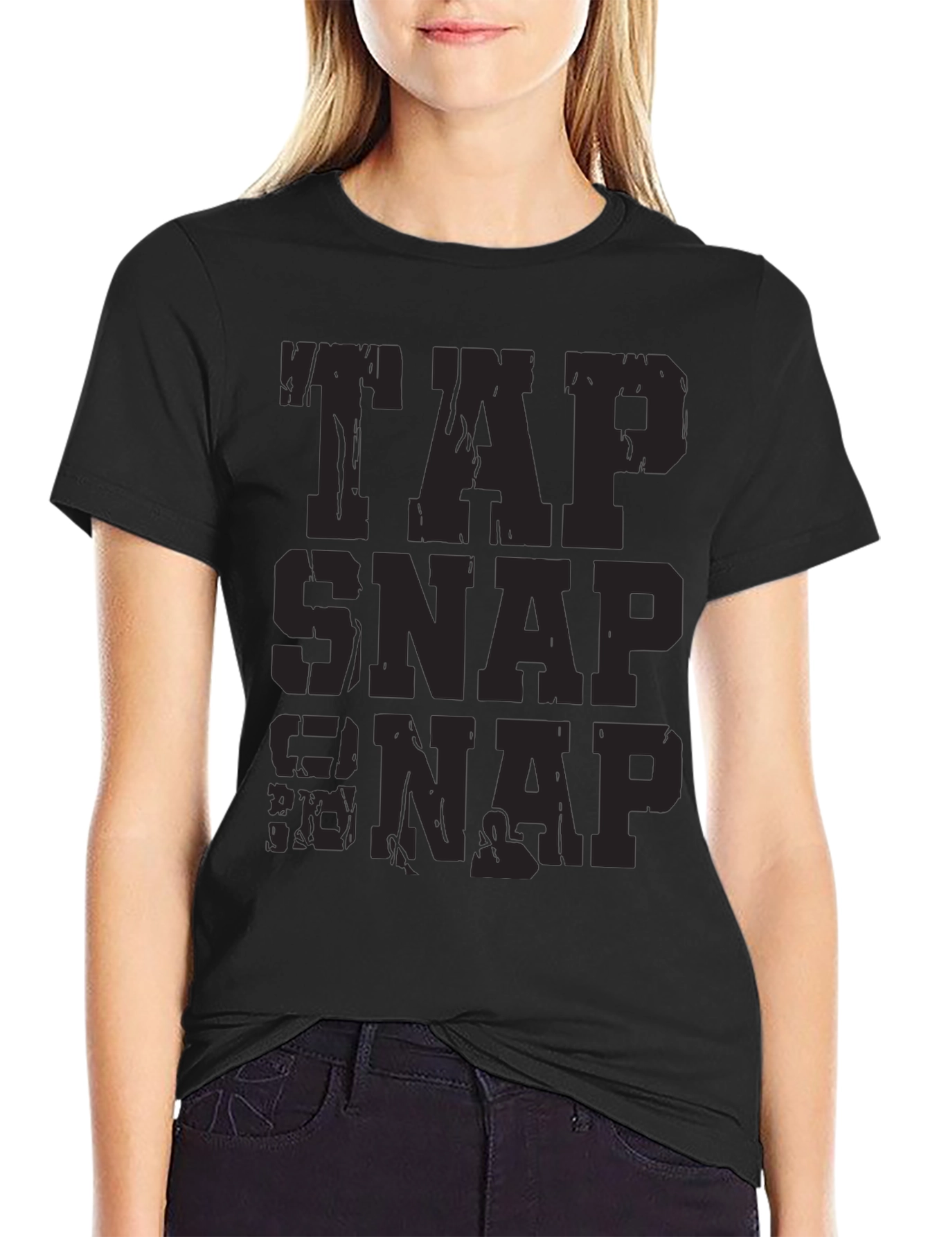 Tap Snap Nap Funny Jiu Jitsu Black T-Shirt