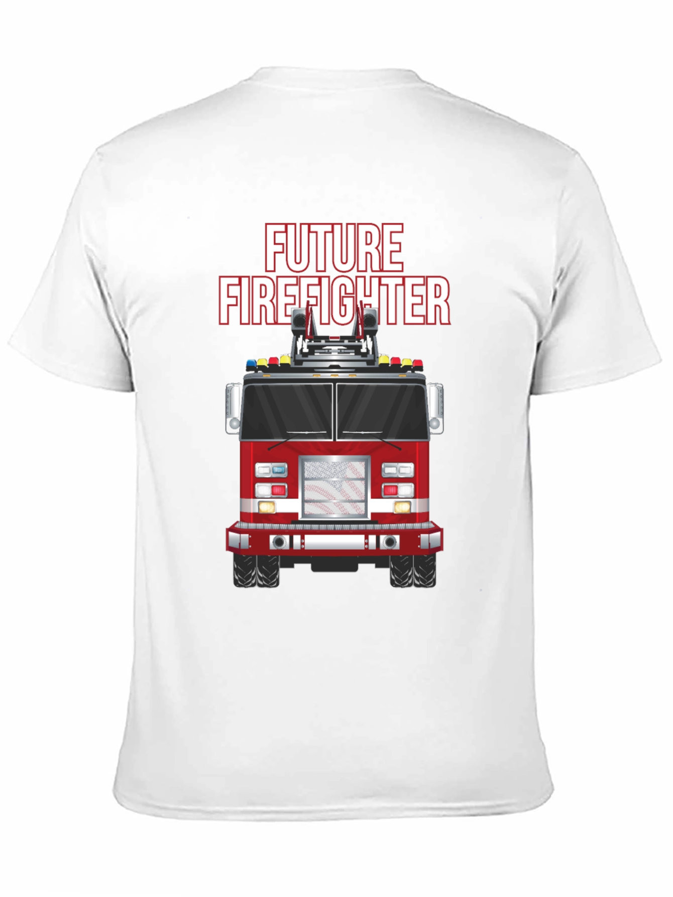 Future Firefighter Graphic Tee - Black Cotton T-Shirt