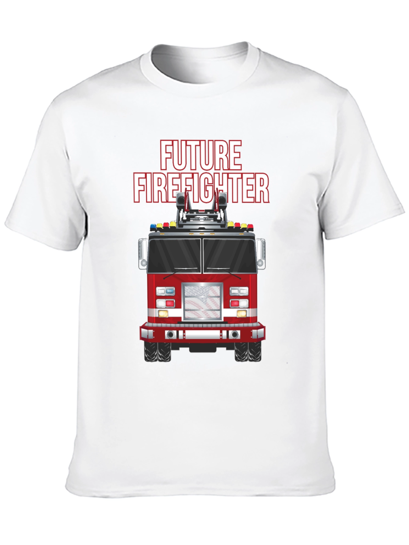 Future Firefighter Graphic Tee - Black Cotton T-Shirt