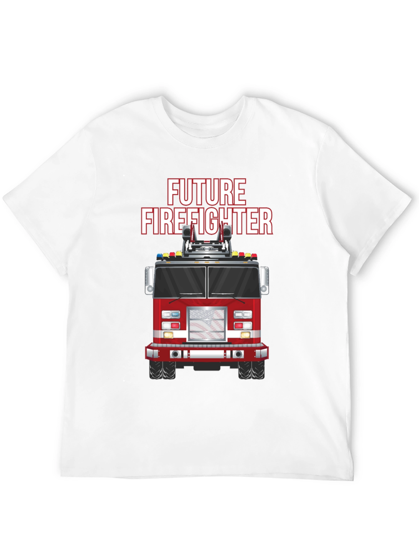 Future Firefighter Graphic Tee - Black Cotton T-Shirt