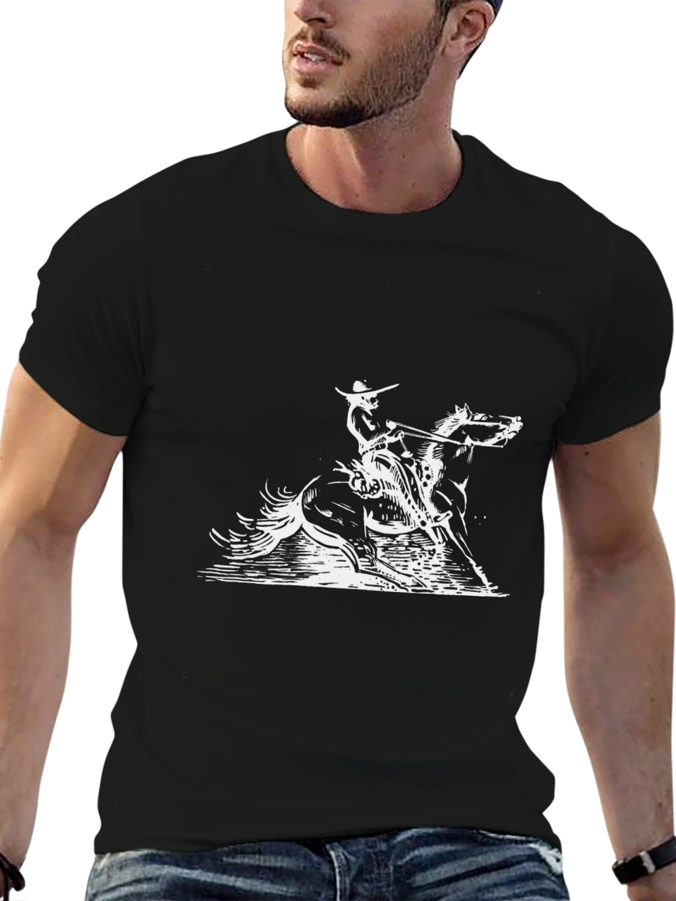 Black Rodeo Rider Graphic Tee