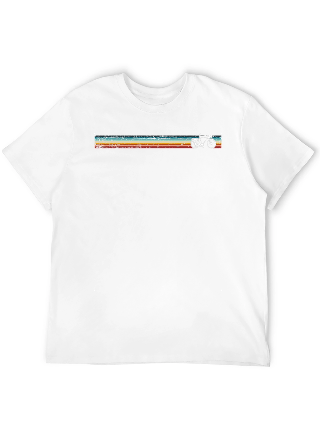 Retro Bike Stripes Graphic T-Shirt