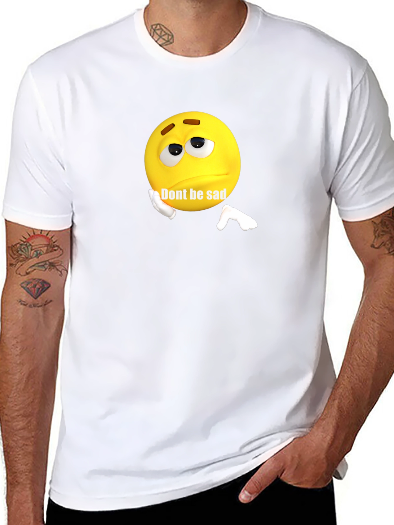Dont Be Sad Graphic T-Shirt - Black
