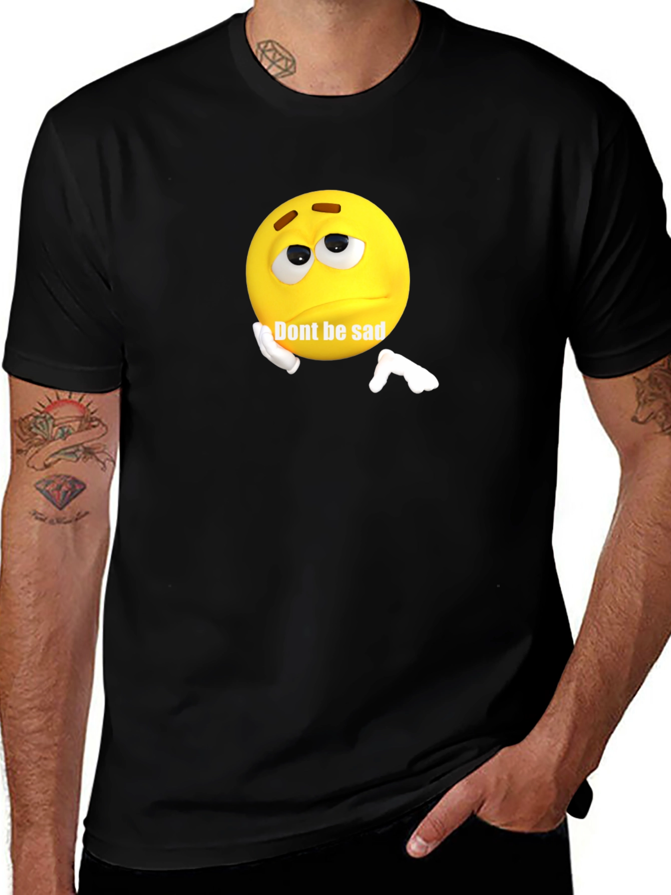 Dont Be Sad Graphic T-Shirt - Black