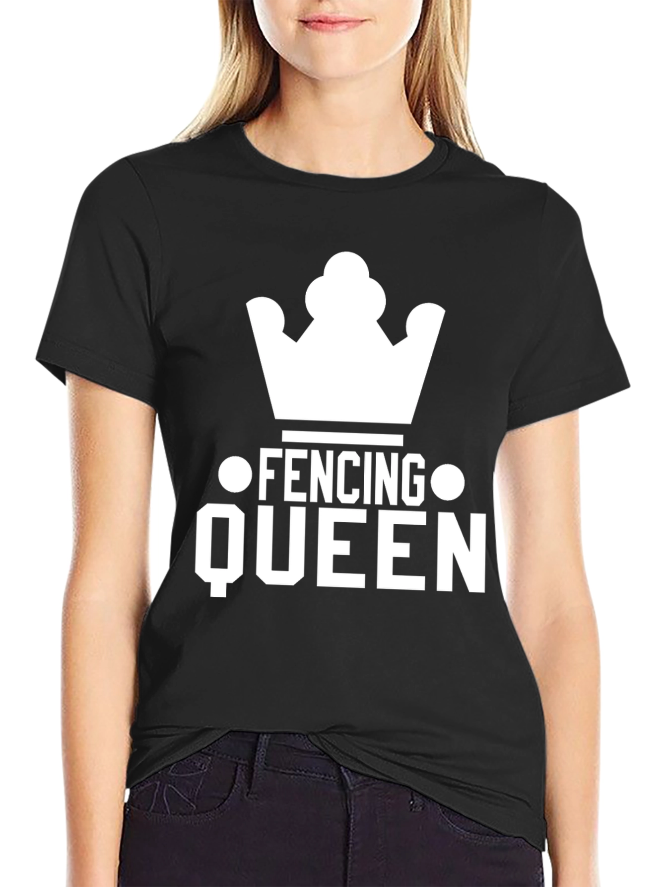 Fencing Queen T-Shirt - Sporty Graphic Tee