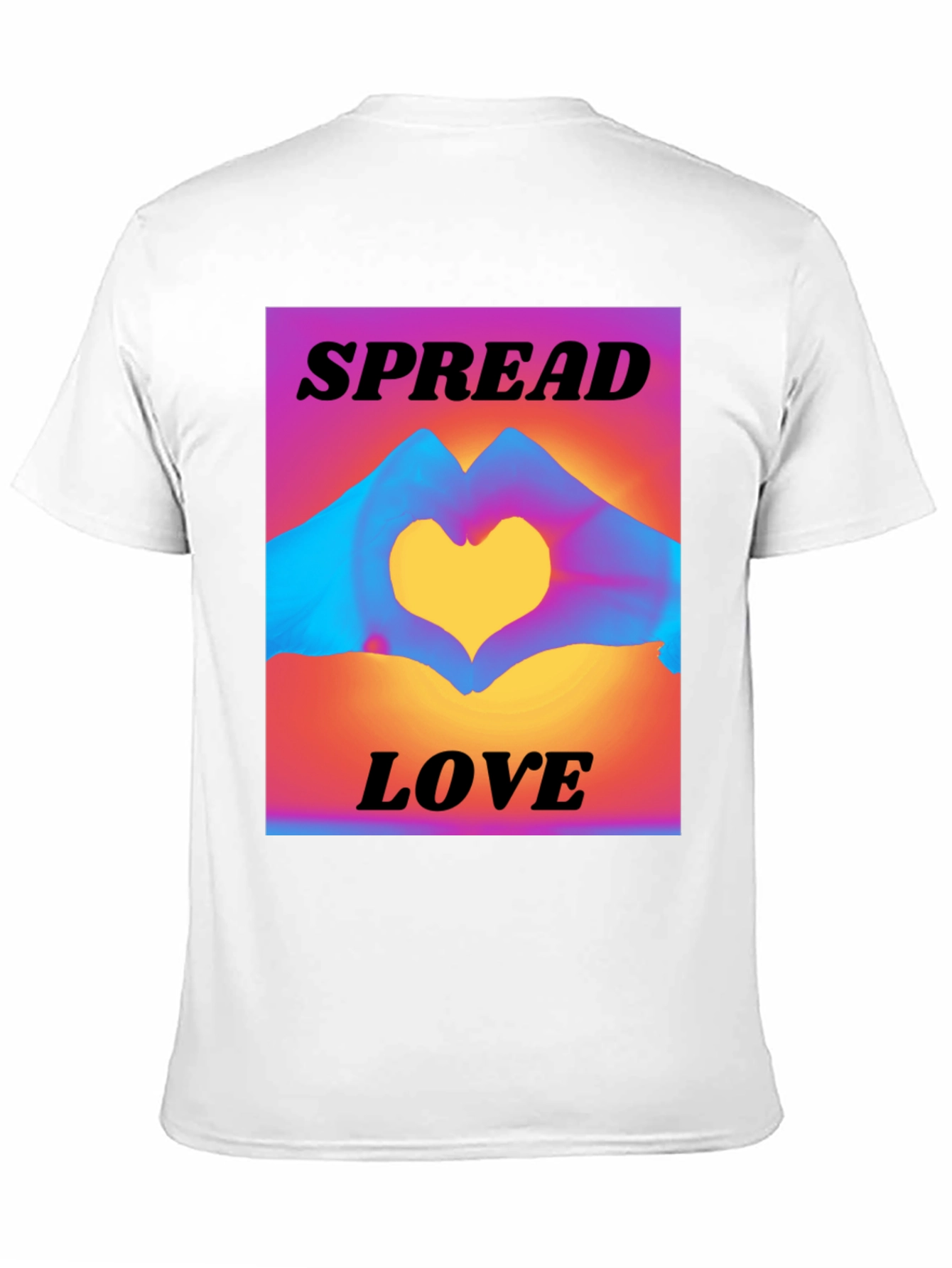 Spread Love T-Shirt: Heart Hands Graphic