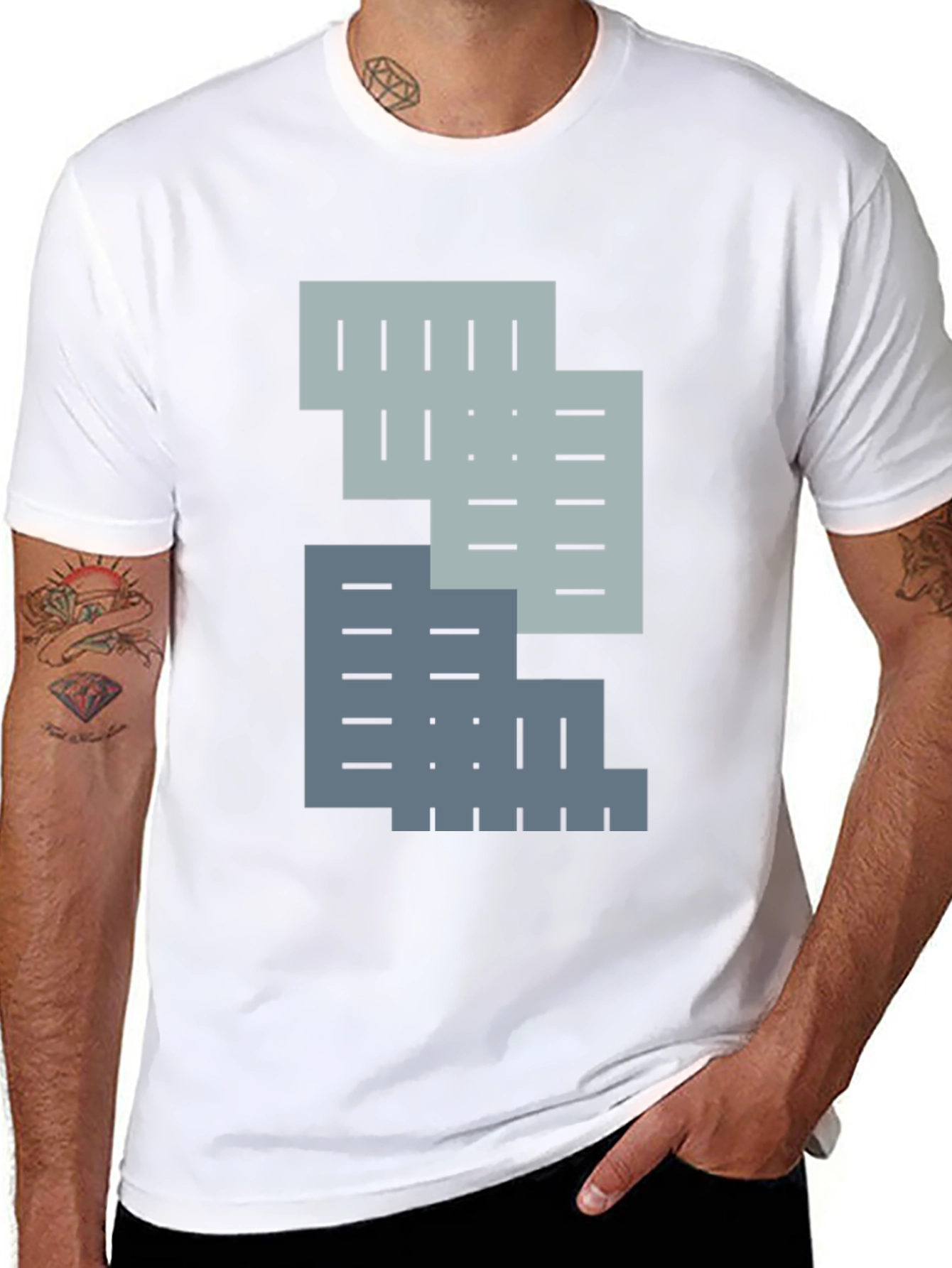 Abstract Geometric T-Shirt: Modern Style