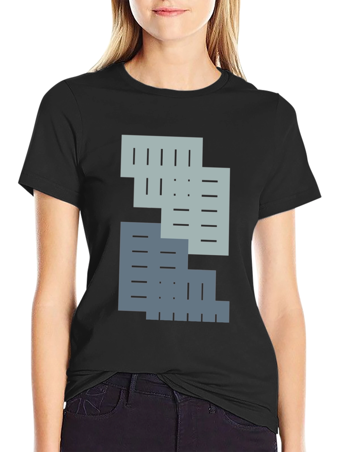 Abstract Geometric T-Shirt: Modern Style
