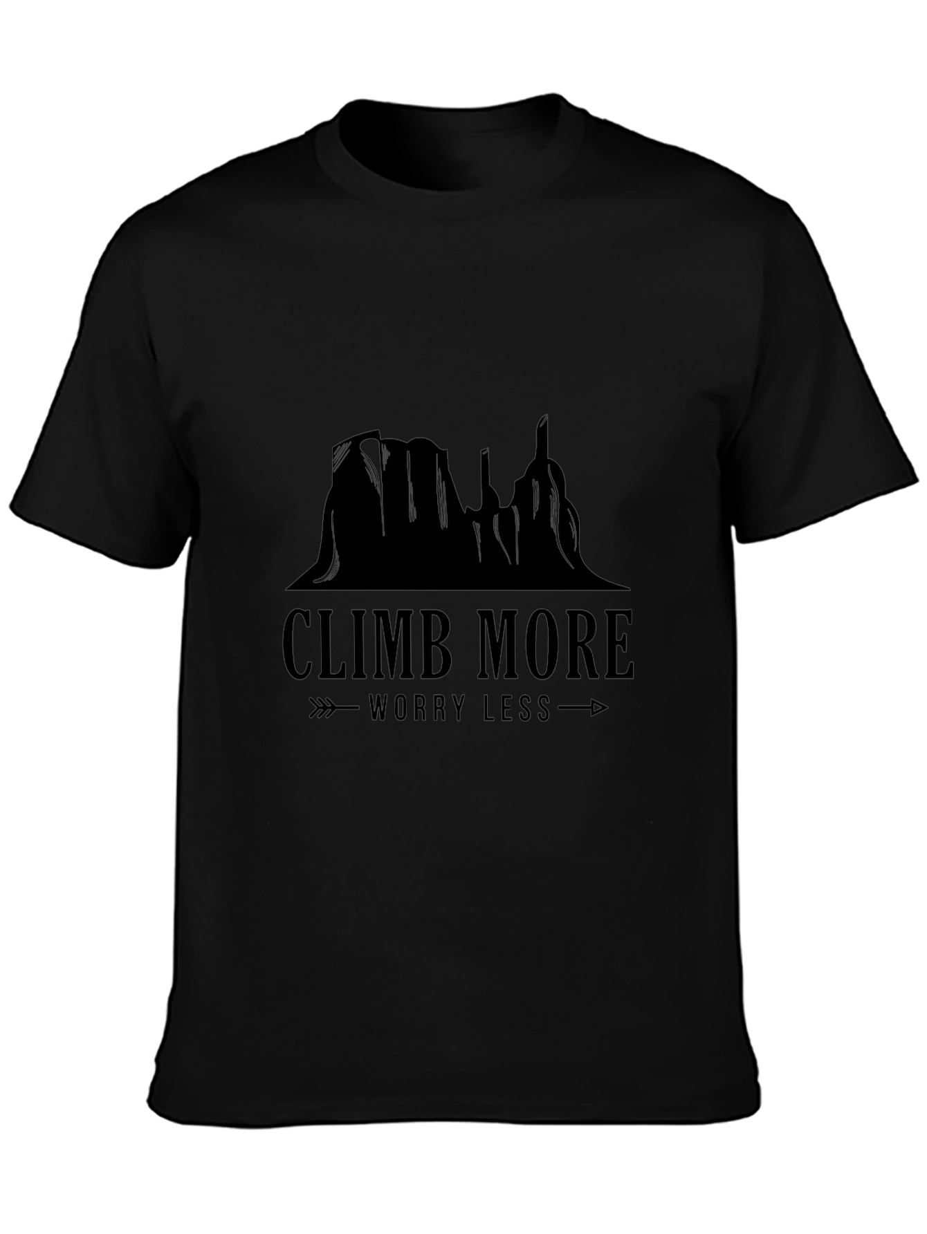 Climb More Worry Less Graphic T-Shirt