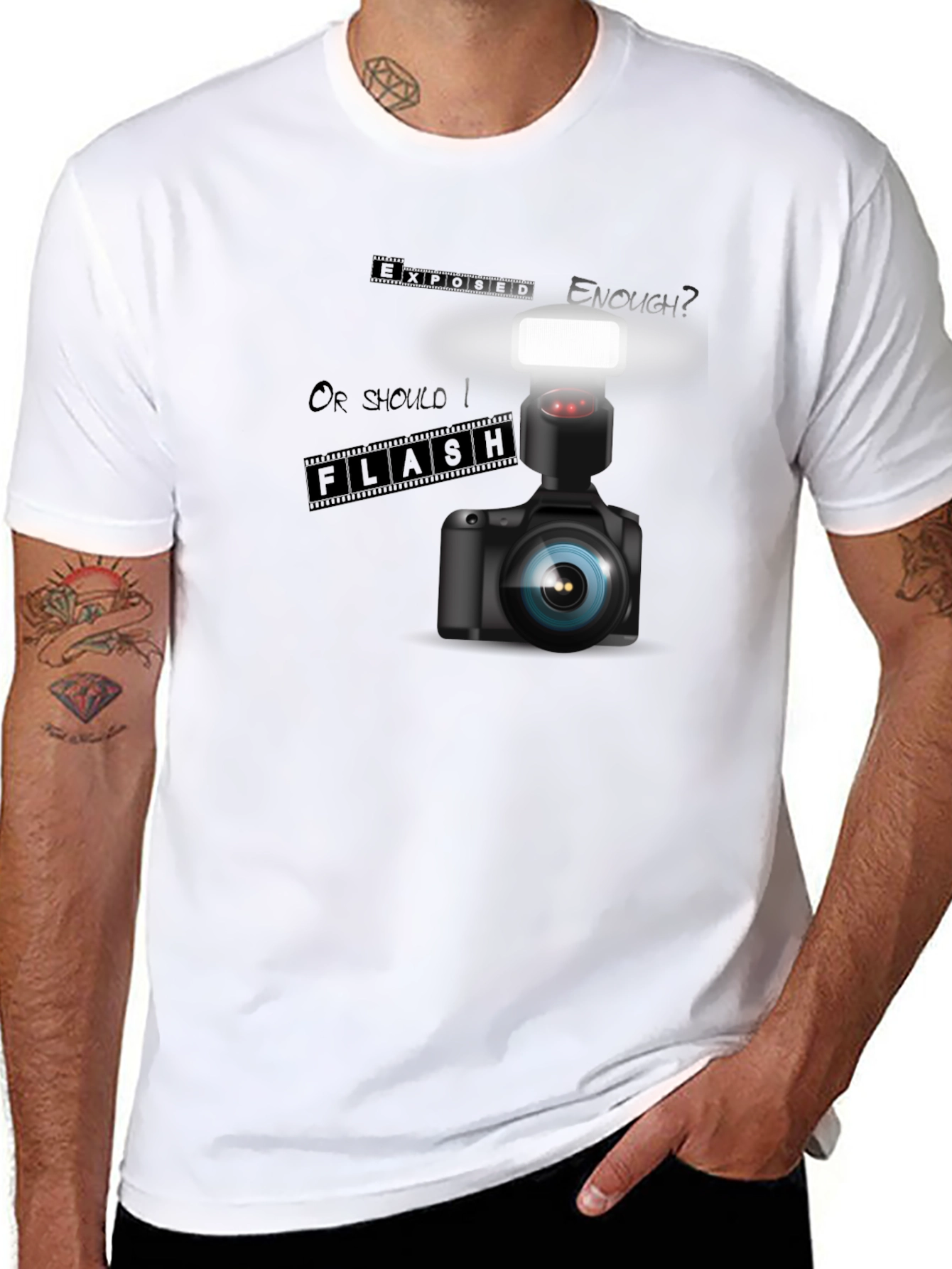Camera Flash T-Shirt - Photographer Apparel