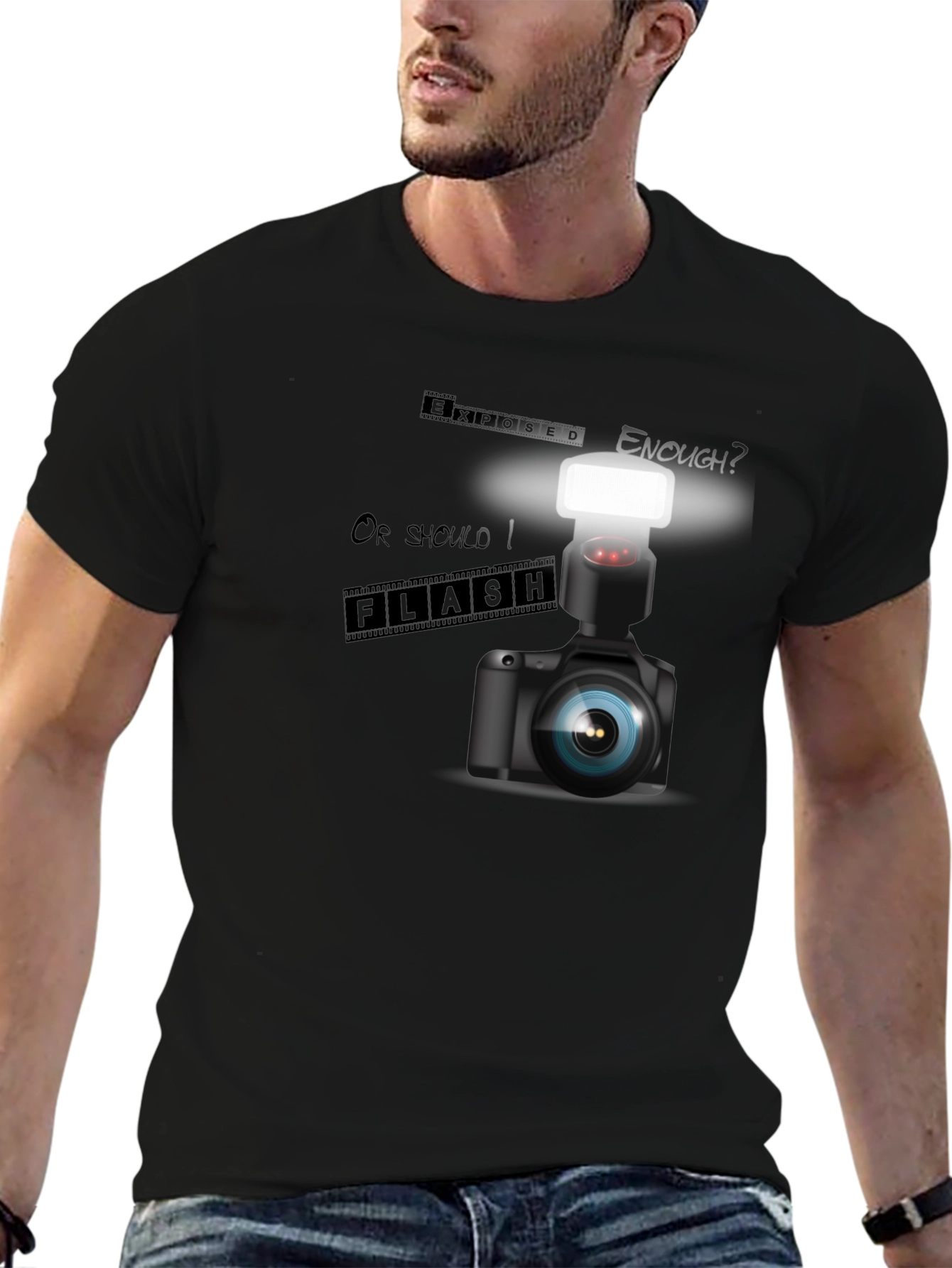 Camera Flash T-Shirt - Photographer Apparel