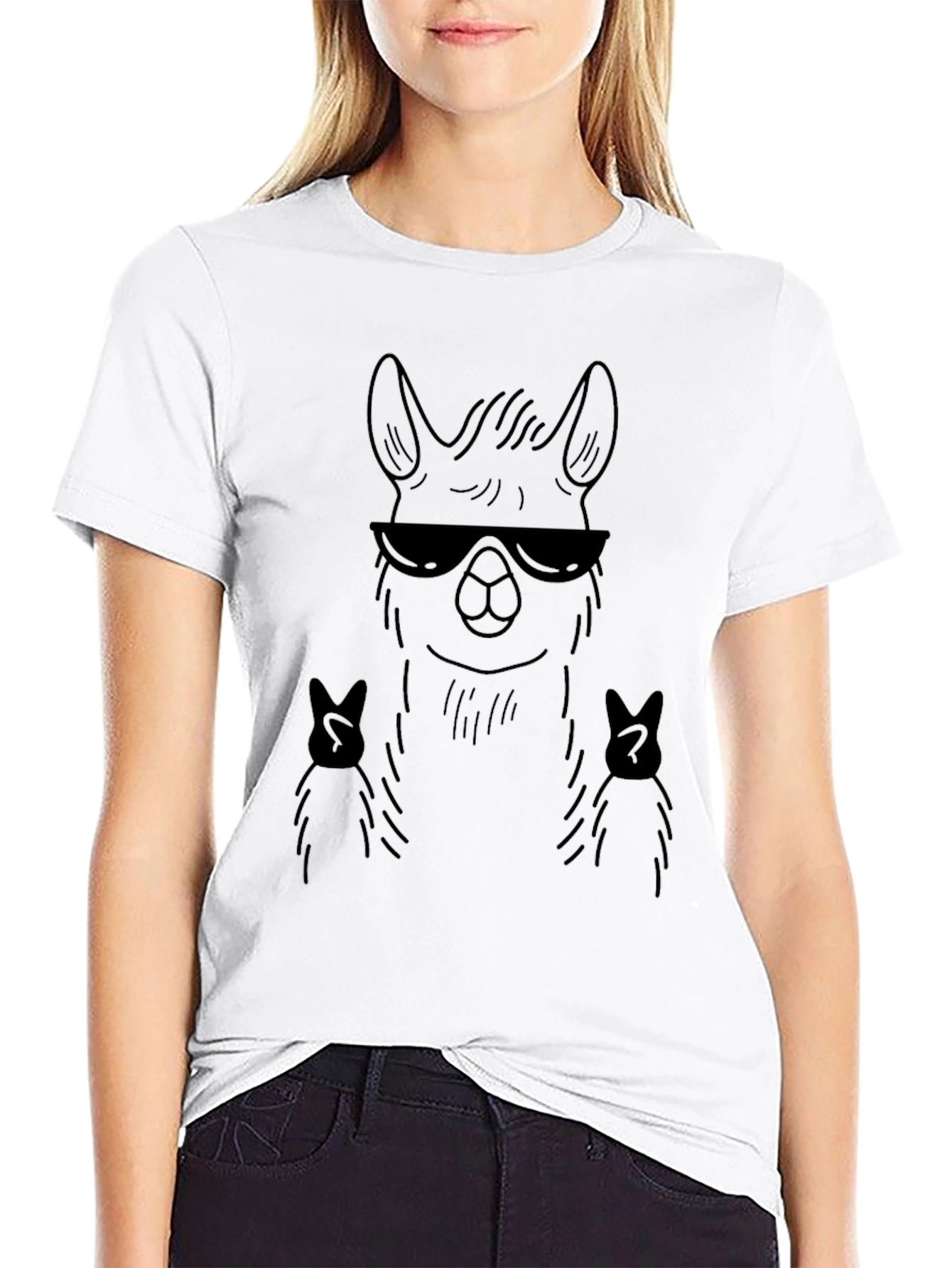Cool Llama T-Shirt - Black