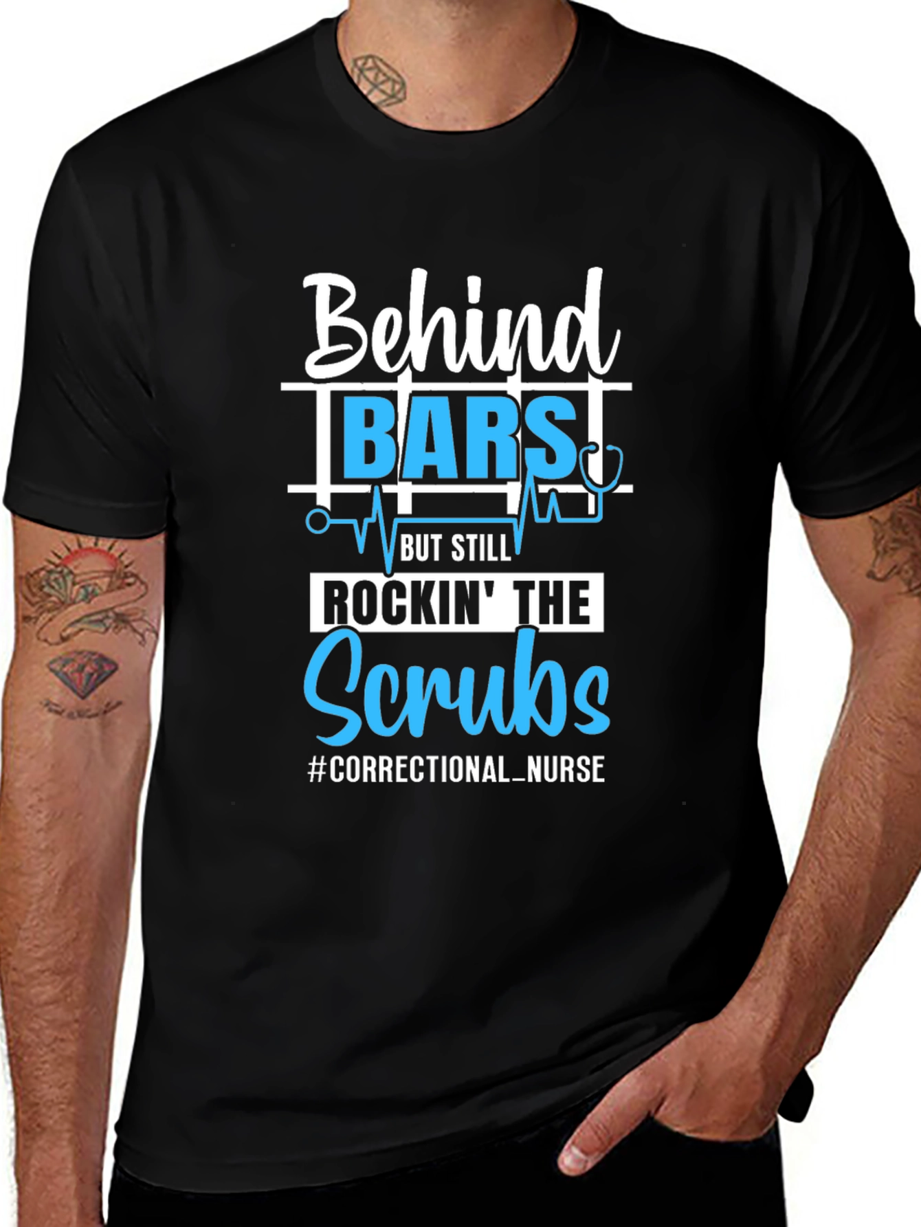 Correctional Nurse T-Shirt Behind Bars