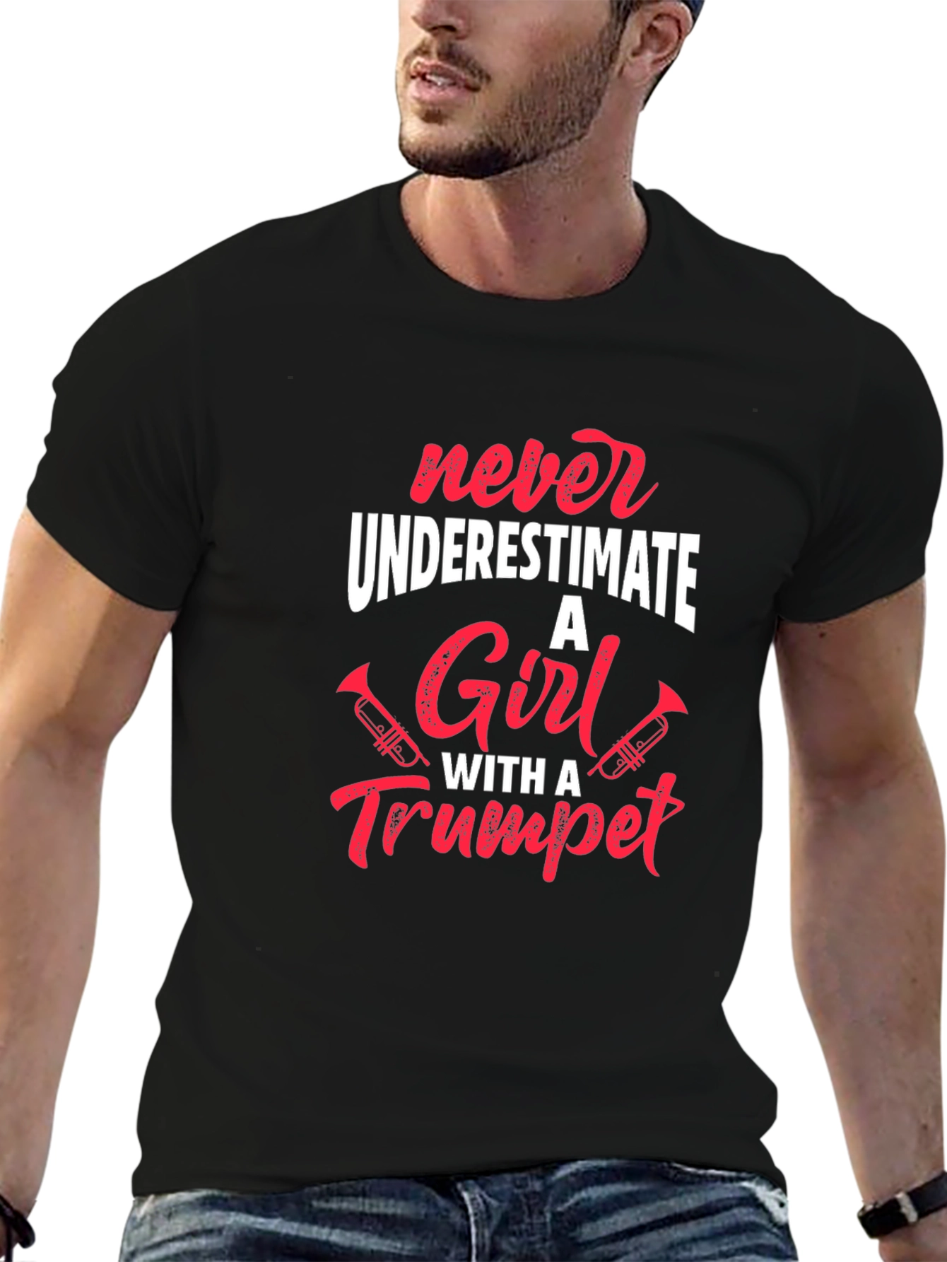 Never Underestimate a Girl With a Trumpet T-Shirt