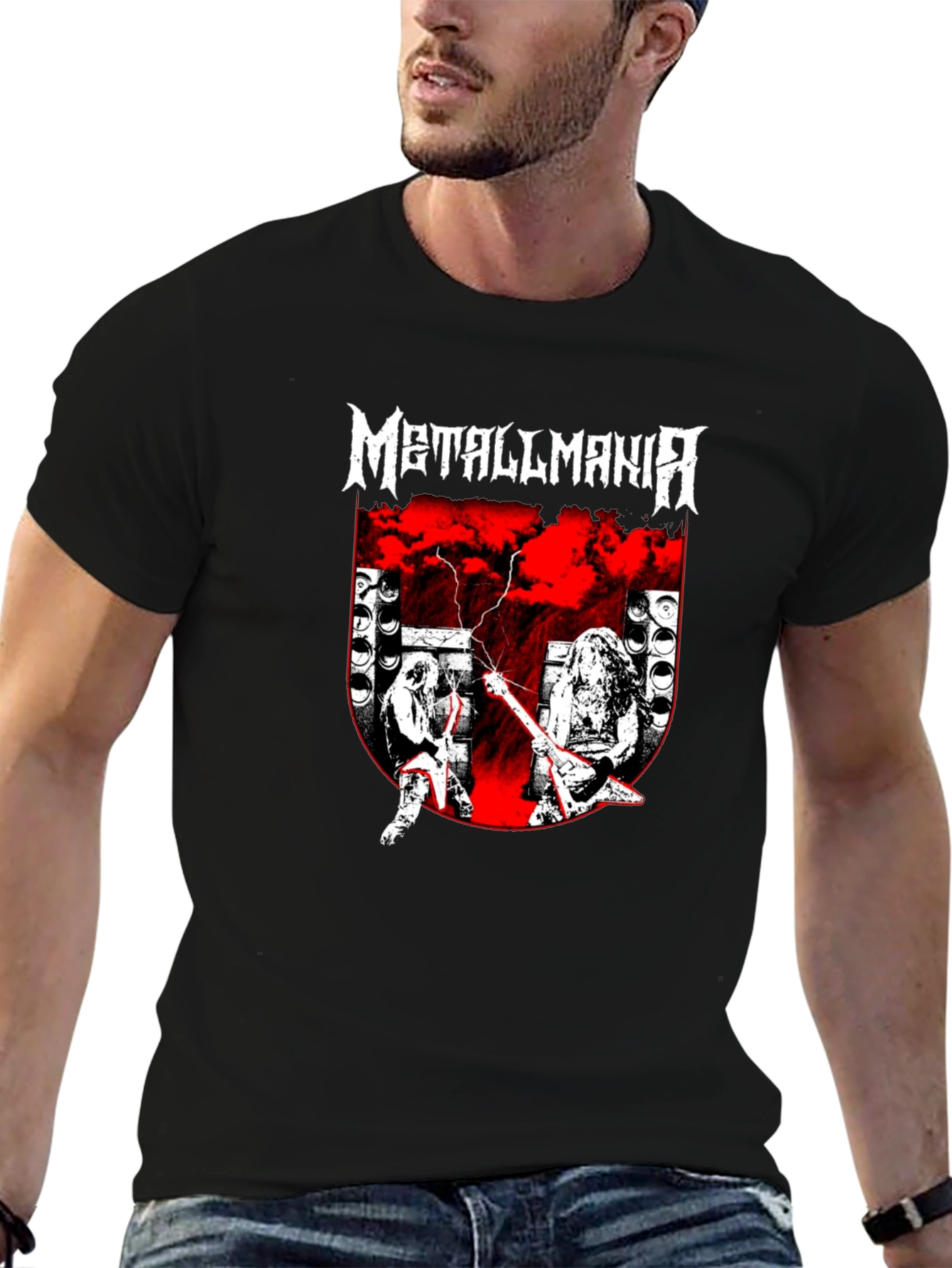 Metallmania Band Tee - Black Heavy Metal Concert T-Shirt