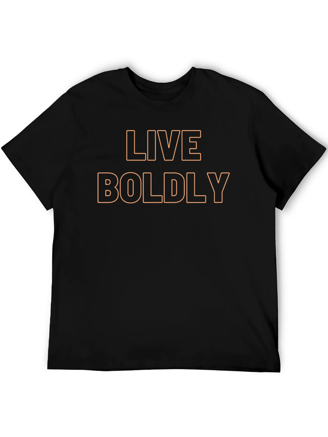 Live Boldly Black Graphic Tee - Modern Style