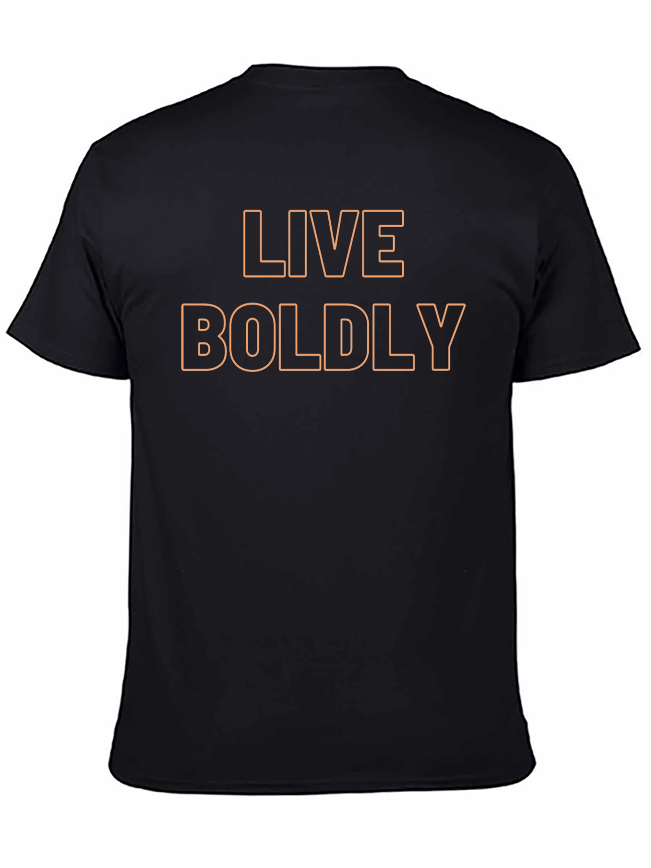 Live Boldly Black Graphic Tee - Modern Style