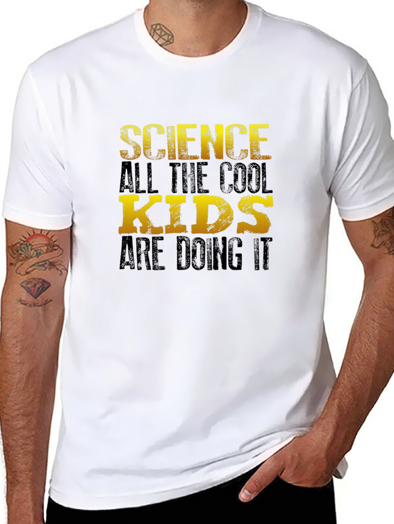 Science Cool Kids T-Shirt - Black Cotton Blend