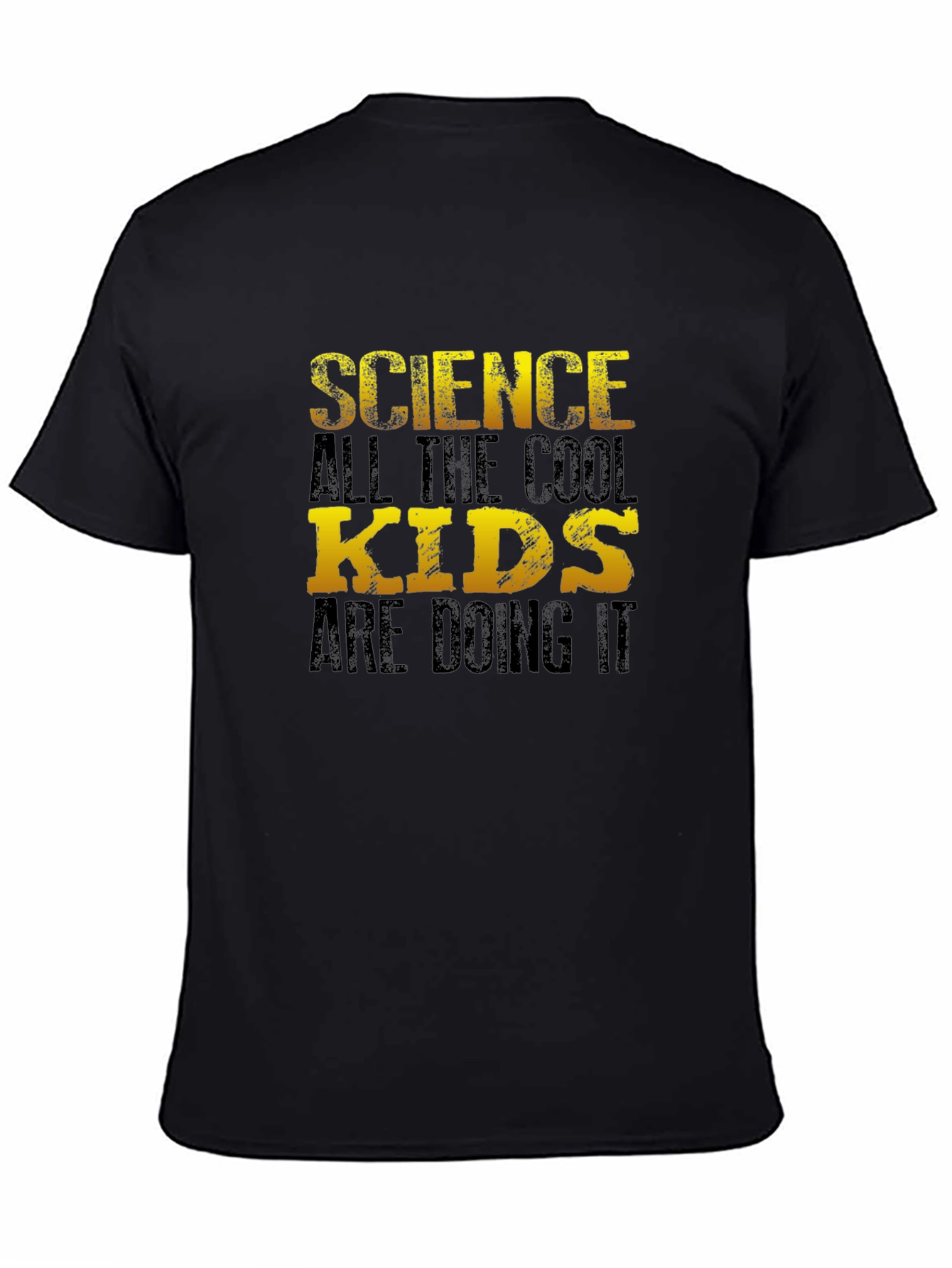 Science Cool Kids T-Shirt - Black Cotton Blend