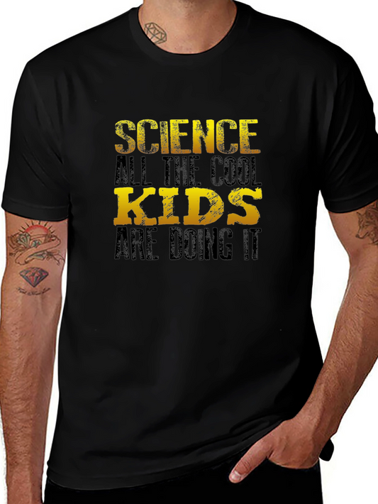 Science Cool Kids T-Shirt - Black Cotton Blend
