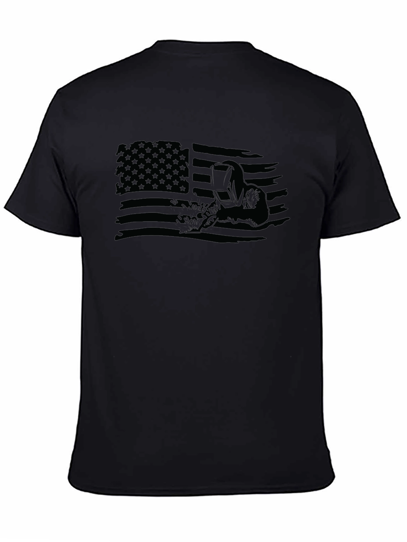Welder American Flag Graphic T-Shirt - Black