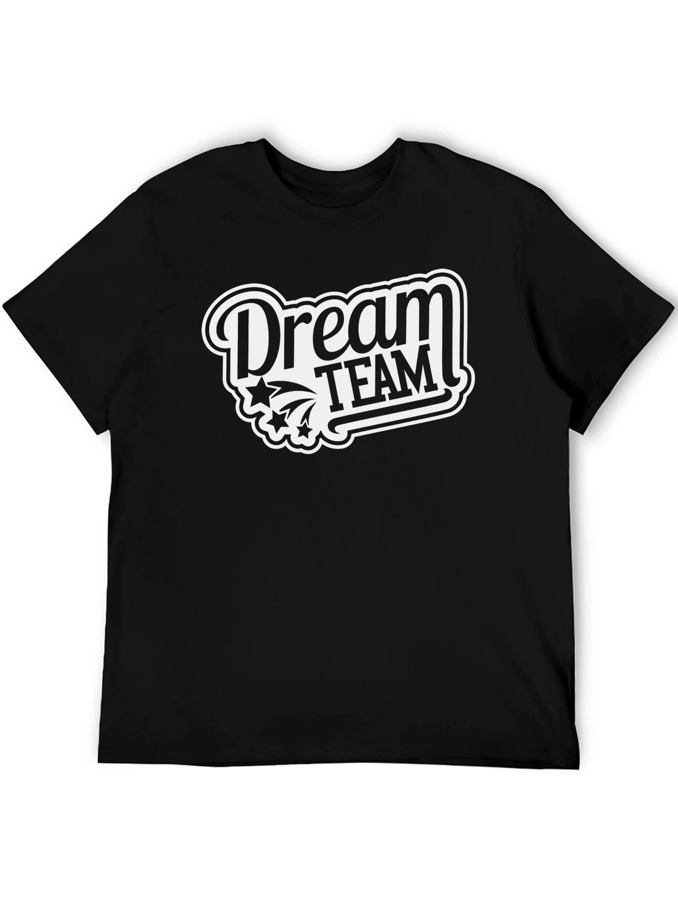 Dream Team Graphic Tee - Black Casual T-Shirt